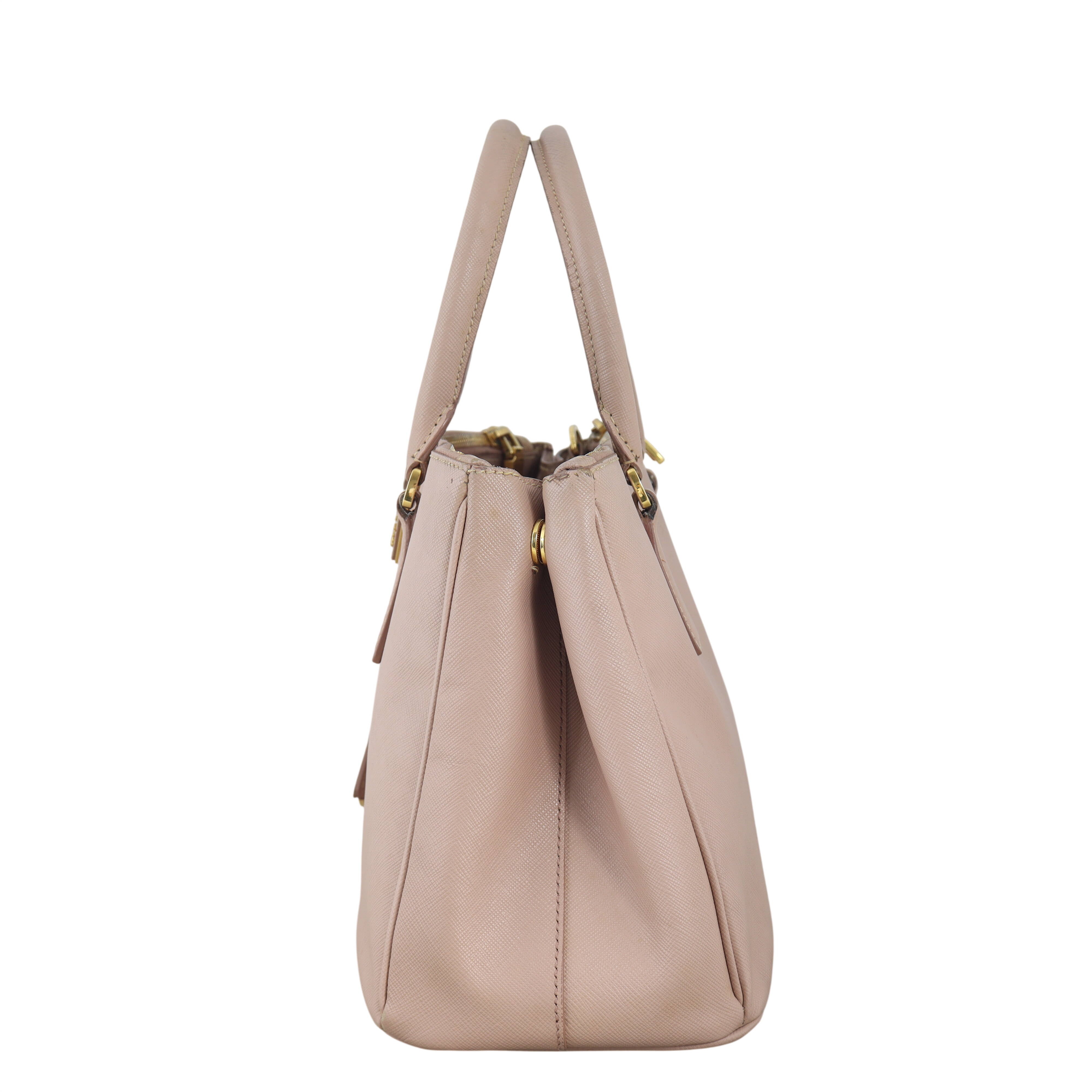 Prada Saffiano Lux Galleria Double Zip Tote Small