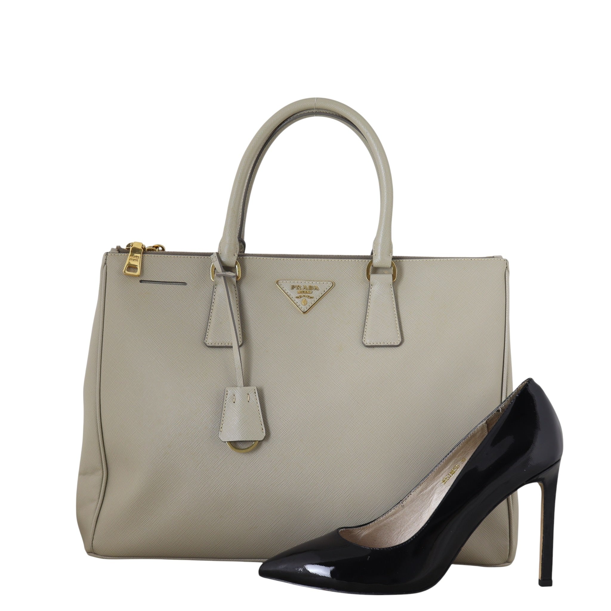 Prada Saffiano Lux Galleria Double Zip Tote Large