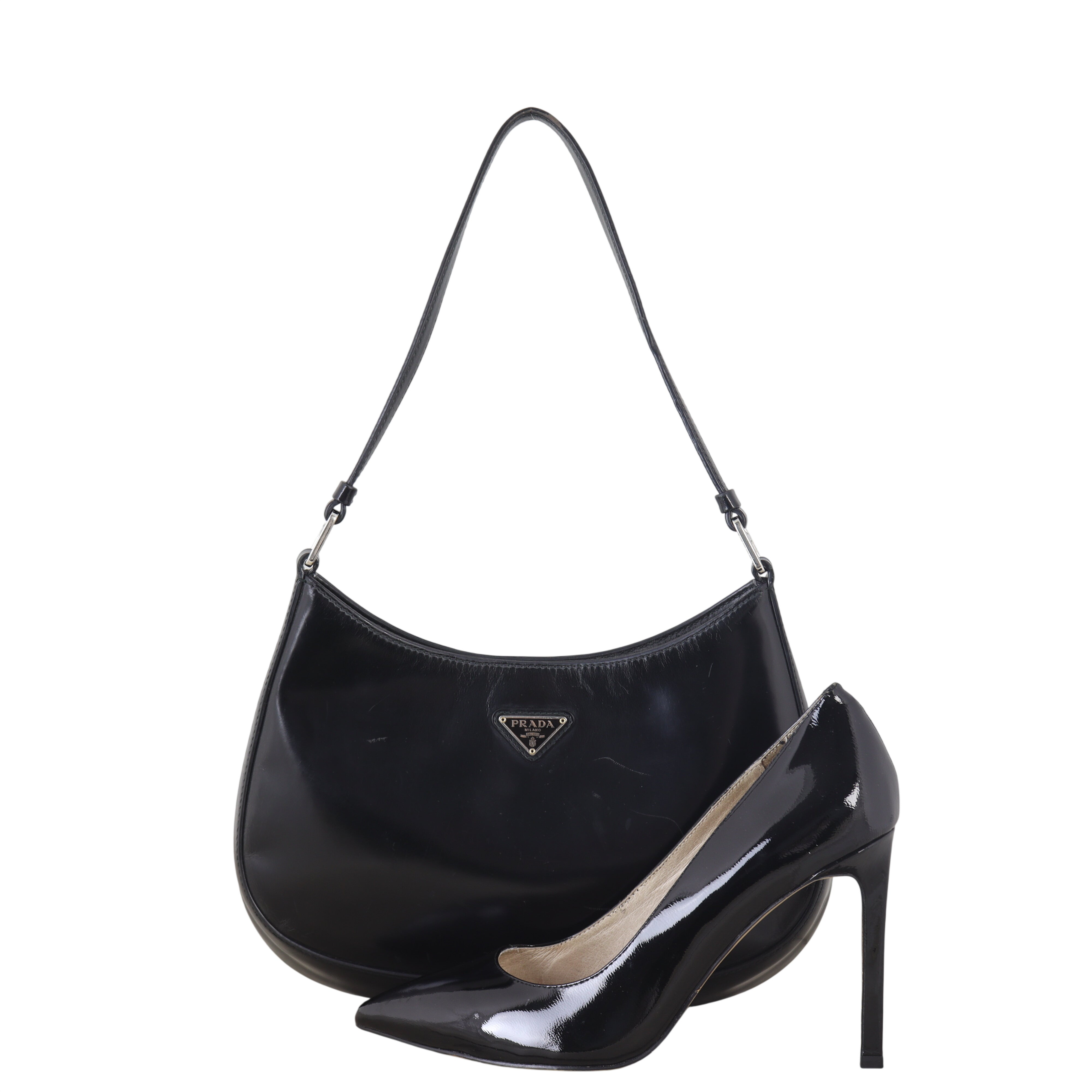 Prada Cleo Shoulder Bag Brushed Leather