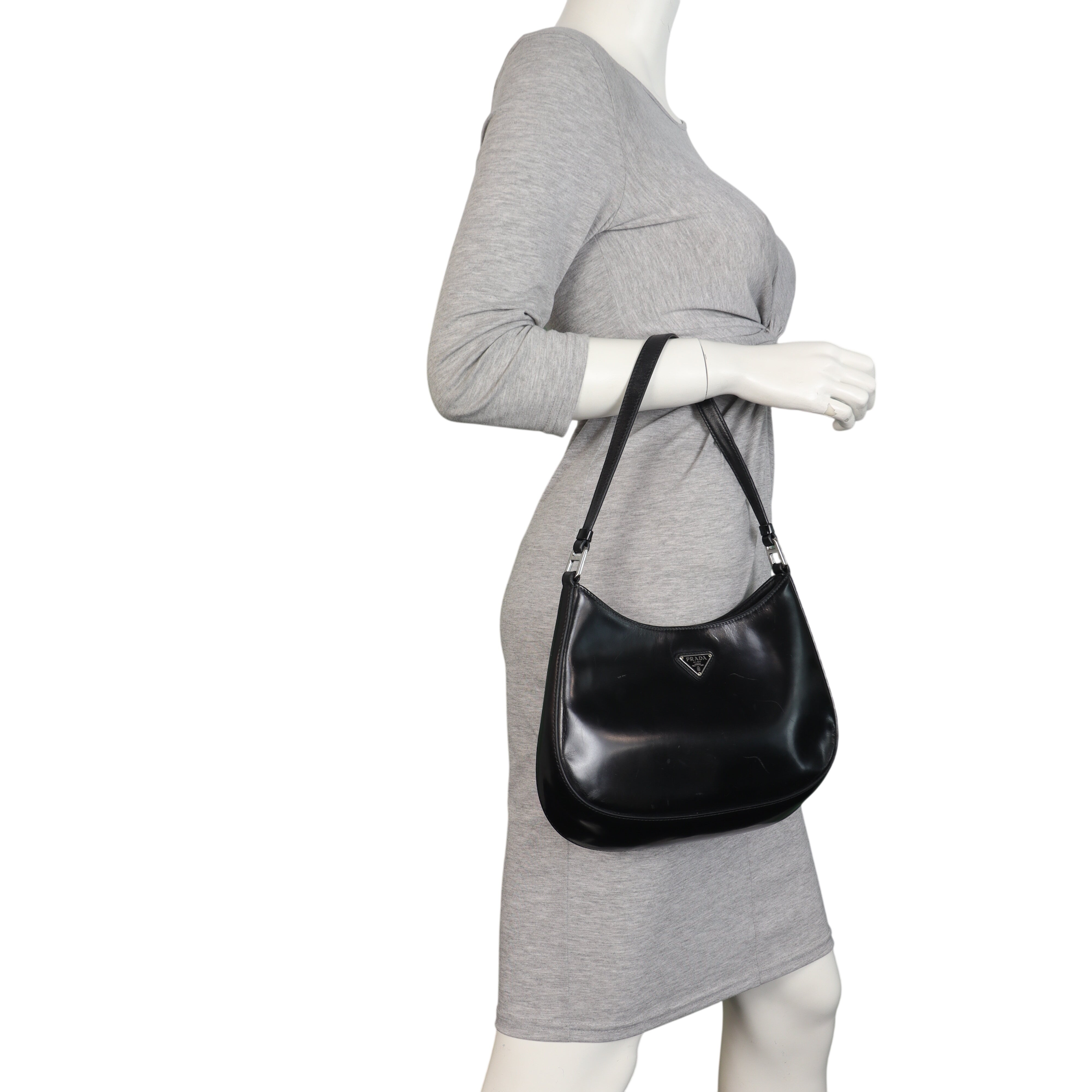 Prada Cleo Shoulder Bag Brushed Leather