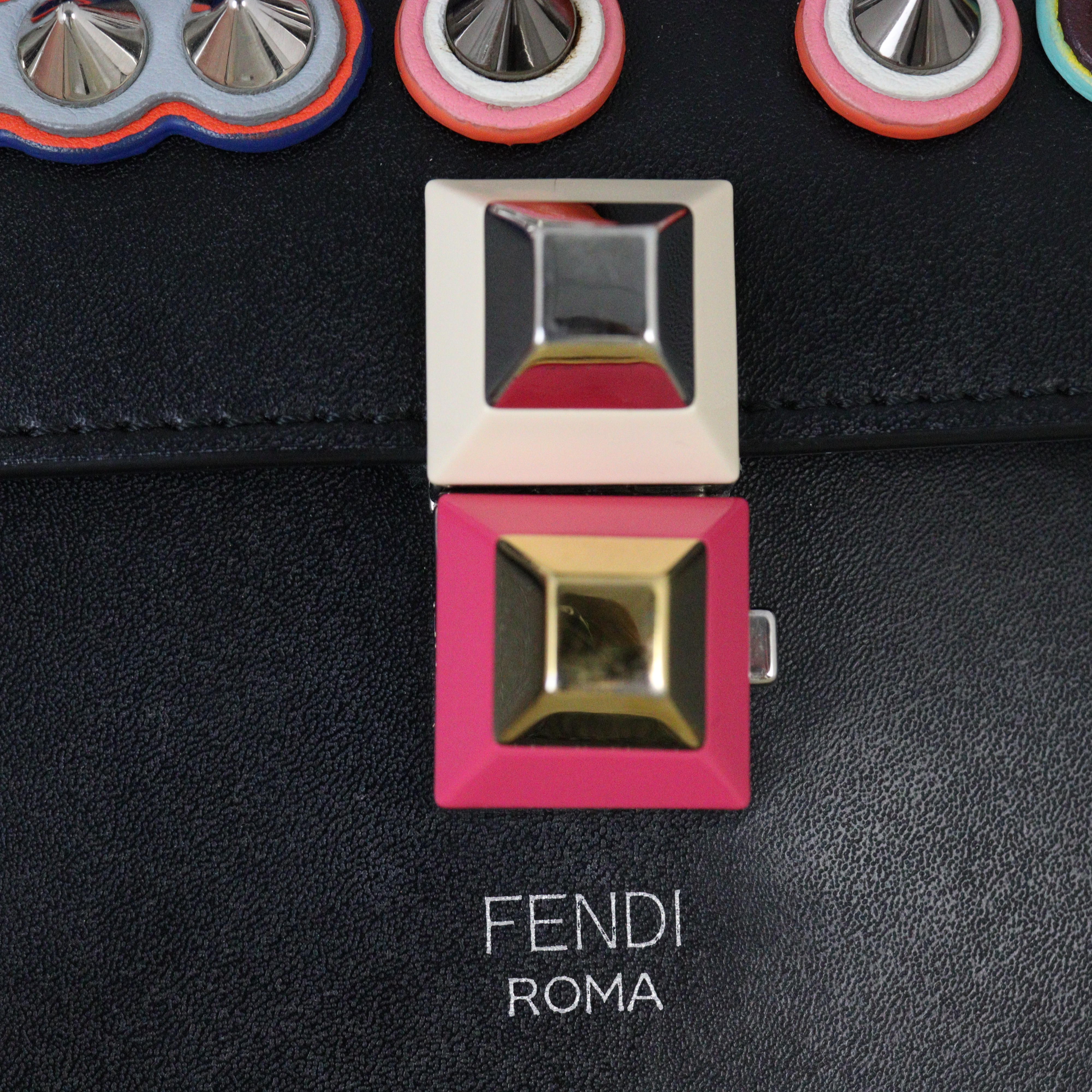Fendi Kan I Metal Stud Crossbody Small