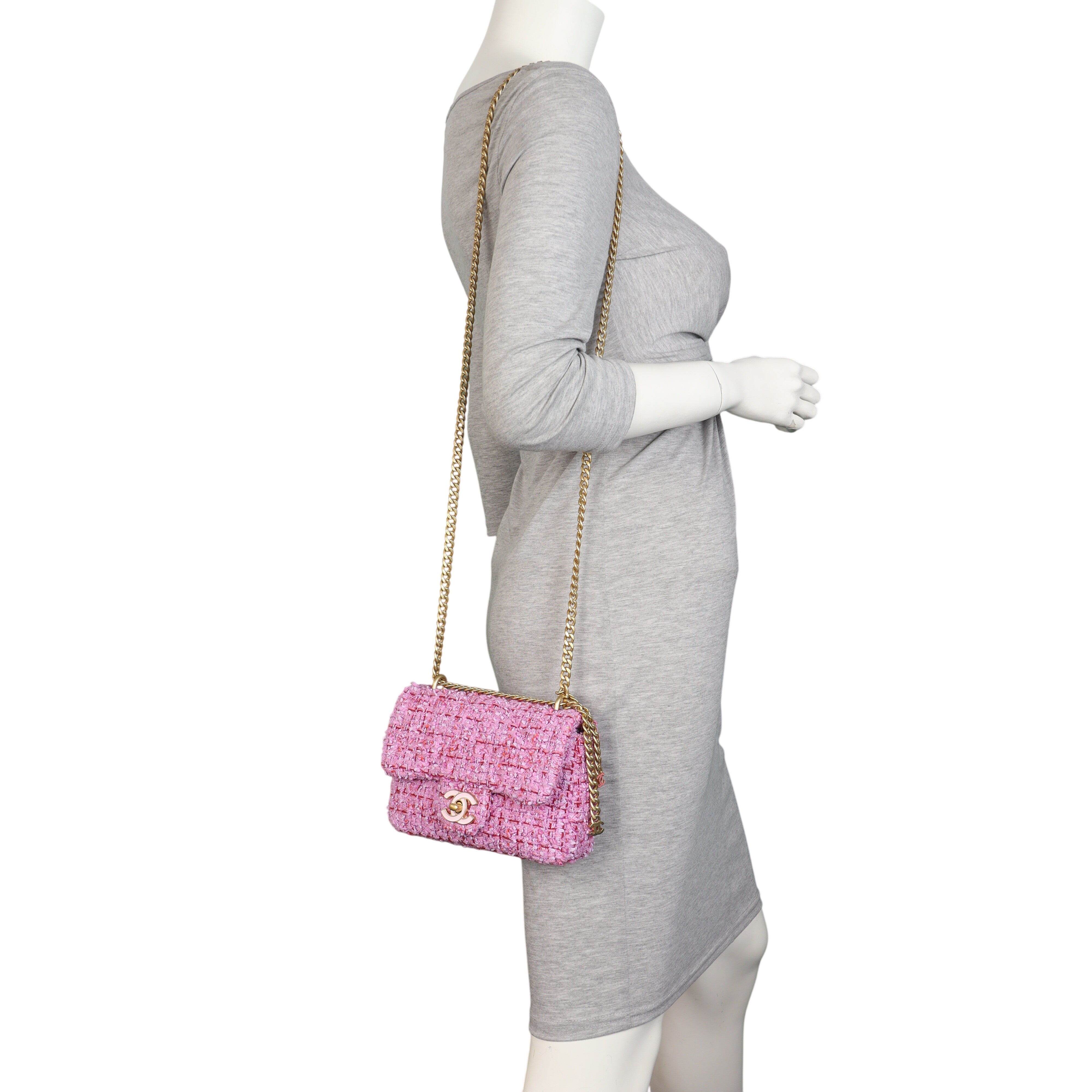 Chanel Classic Flap Mini Square Bag Tweed