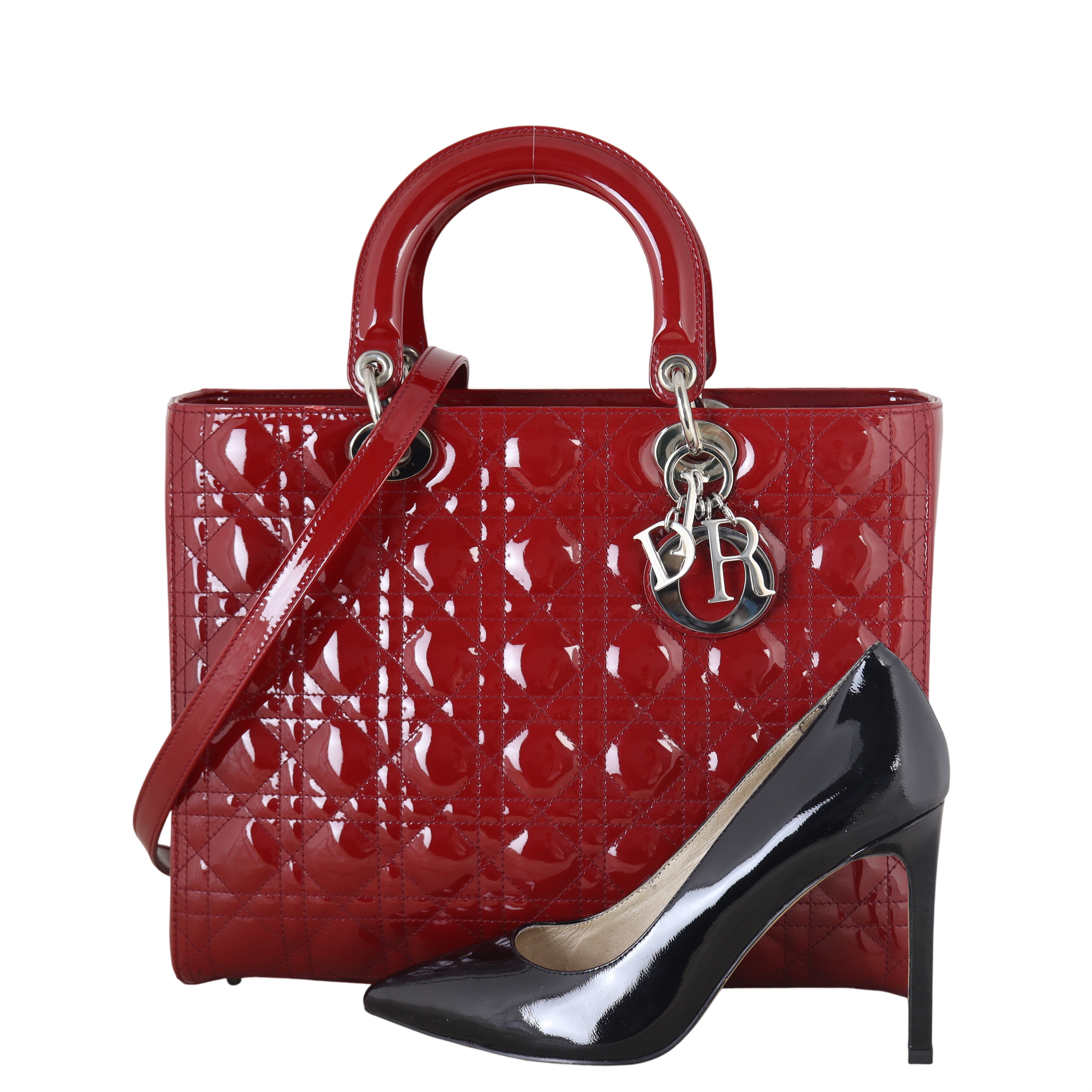 Dior Lady Dior Large Patent