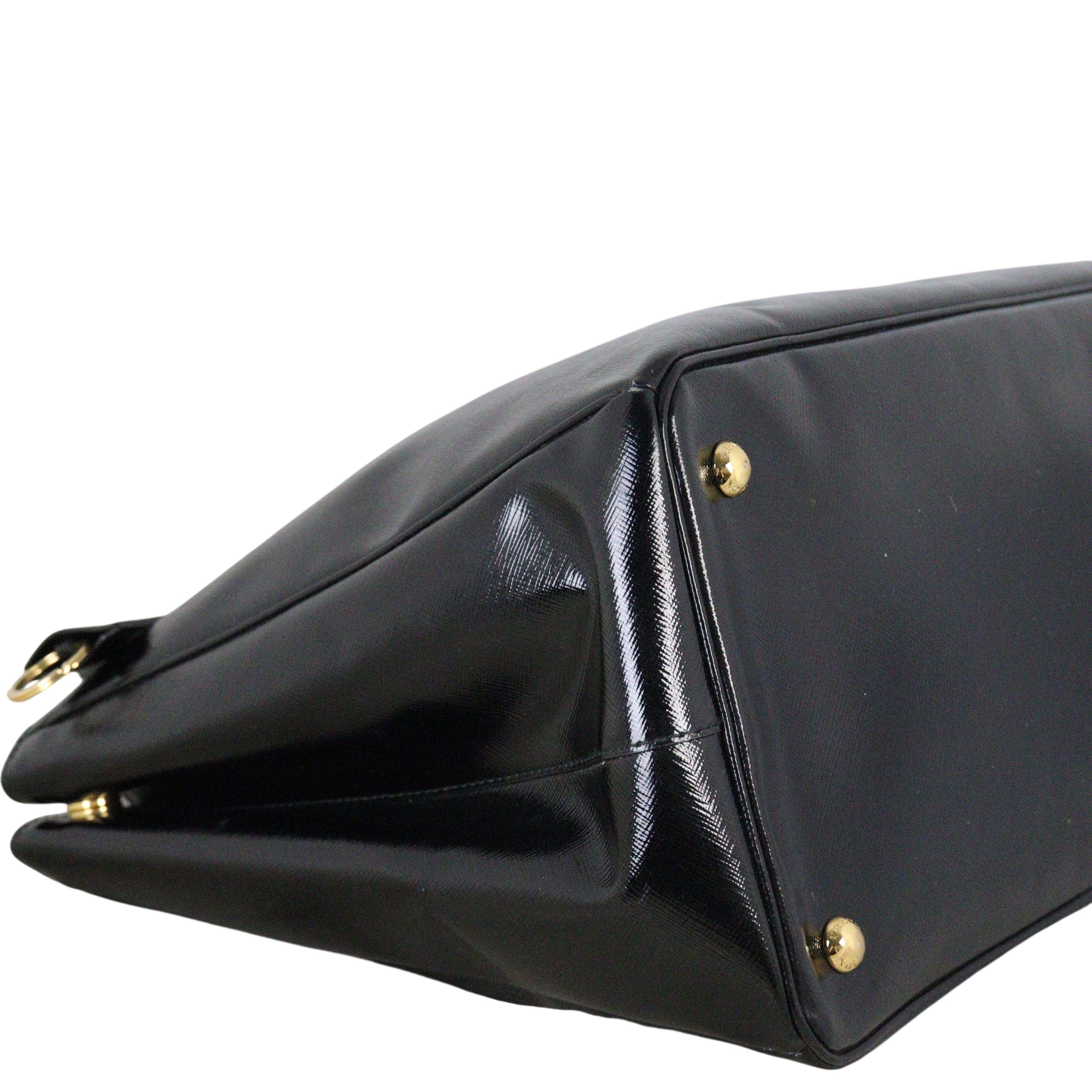 Prada Saffiano Vernice Lux Tote Large