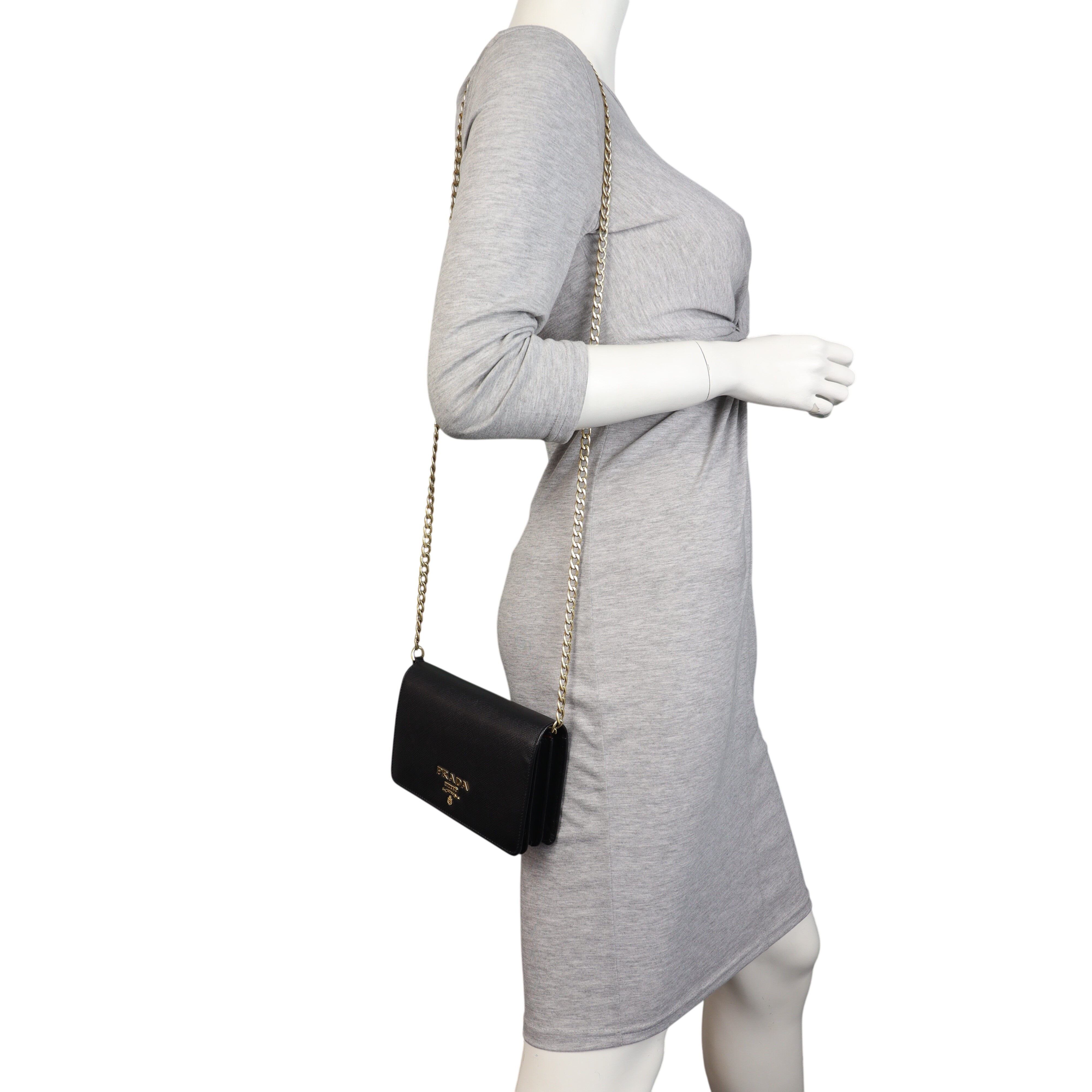 Prada Saffiano Mini Chain Bag