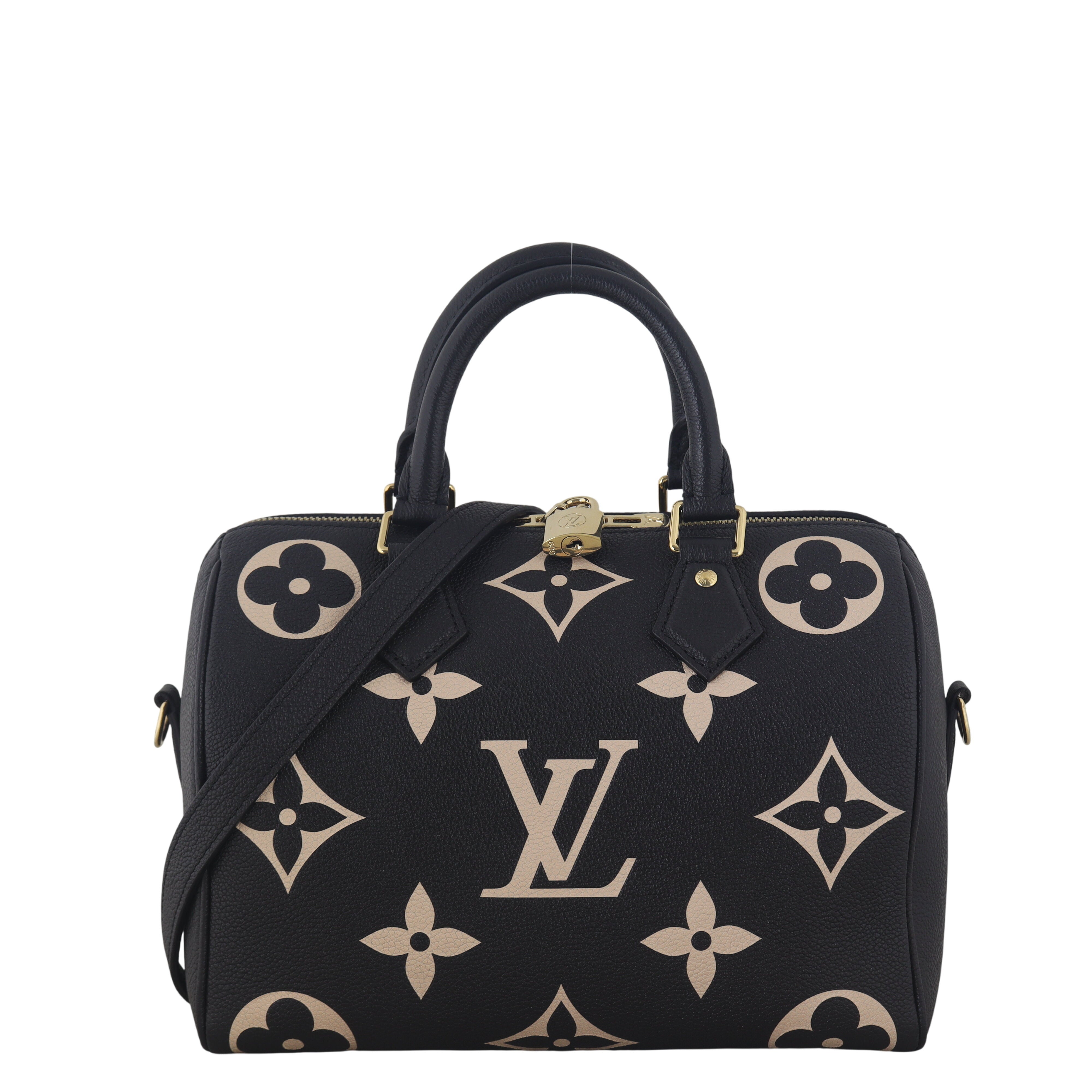 Louis Vuitton Speedy 25 Bandouliere Monogram Empreinte Giant Bicolour