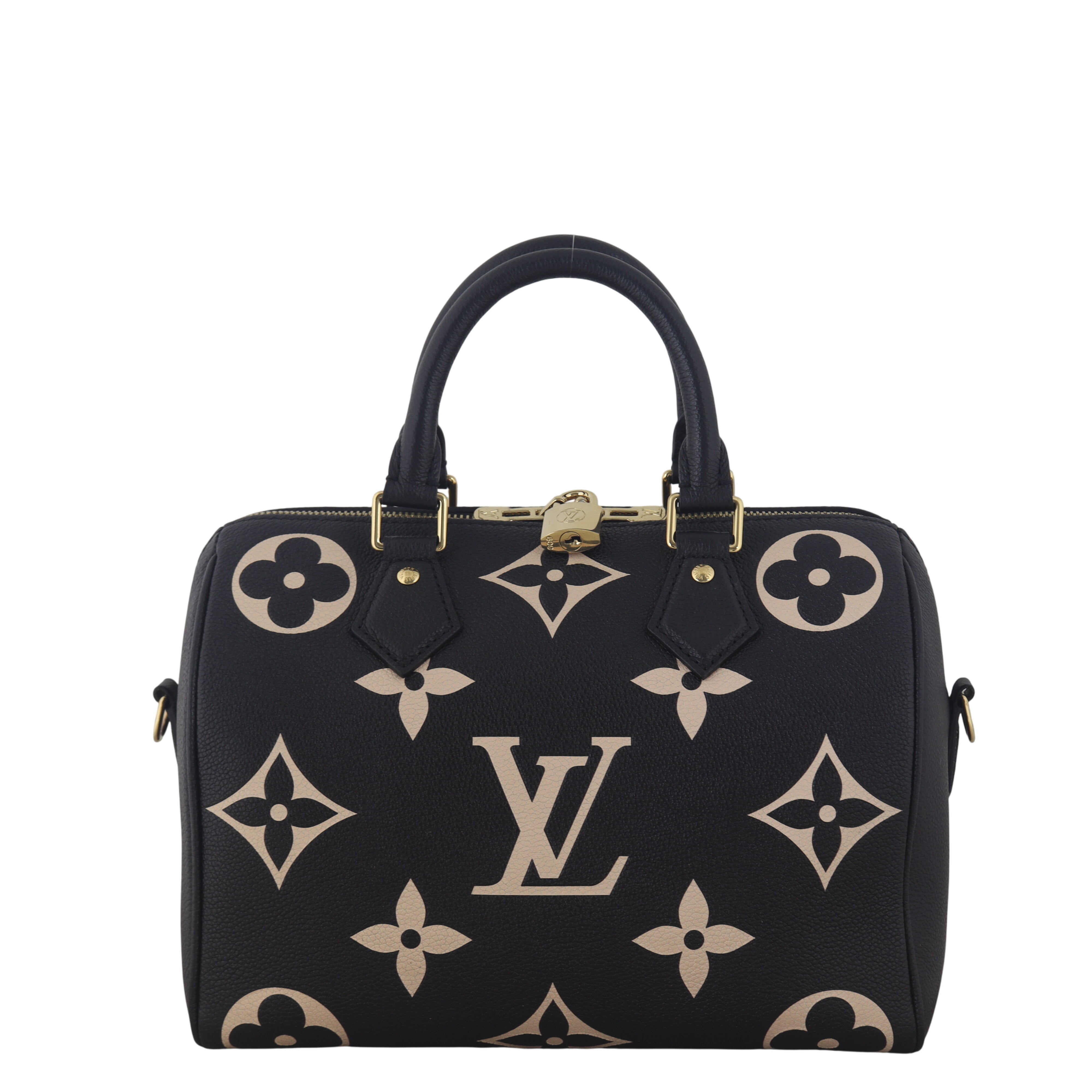 Louis Vuitton Speedy 25 Bandouliere Monogram Empreinte Giant Bicolour