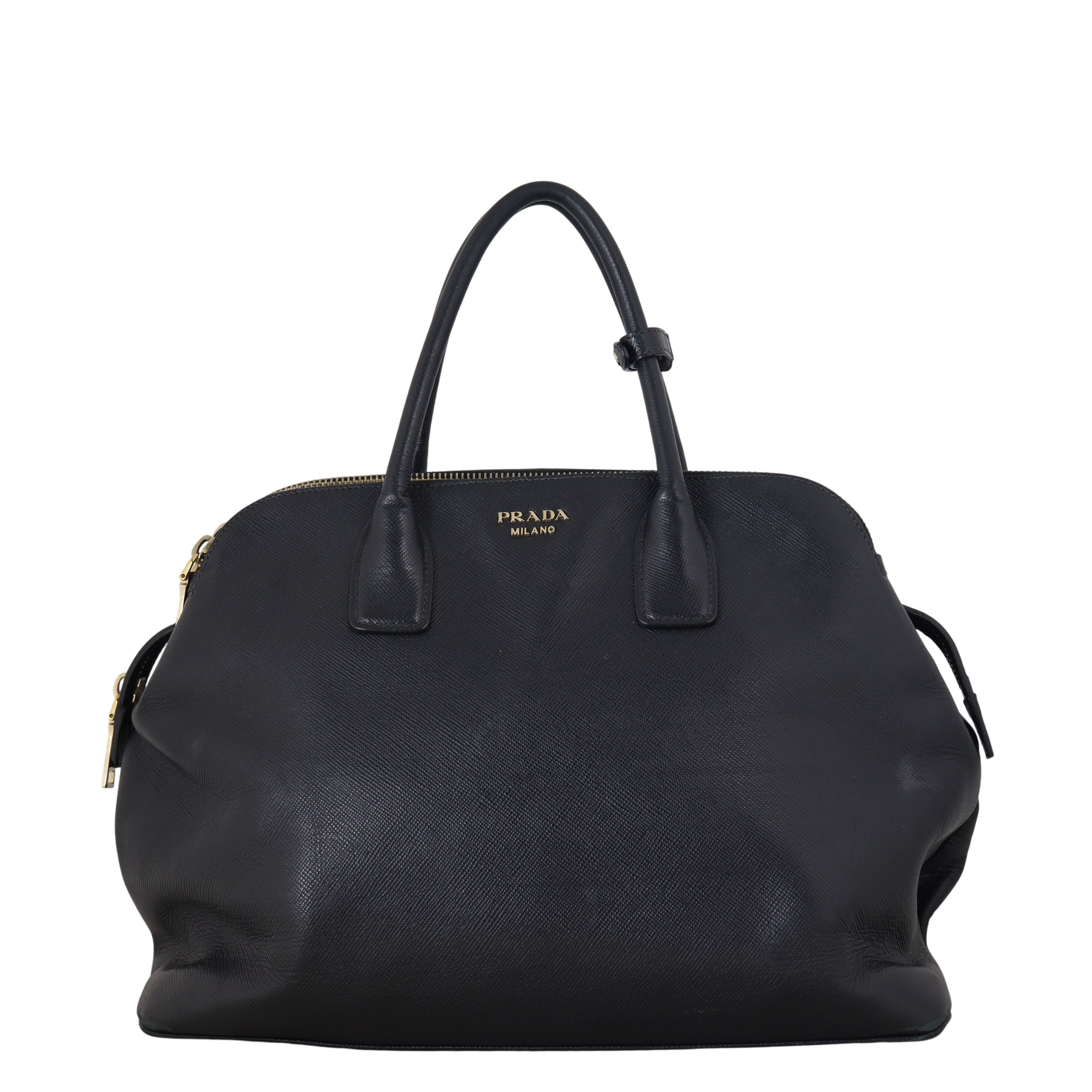 Prada Saffiano Cuir Triple Zip Dome Bag