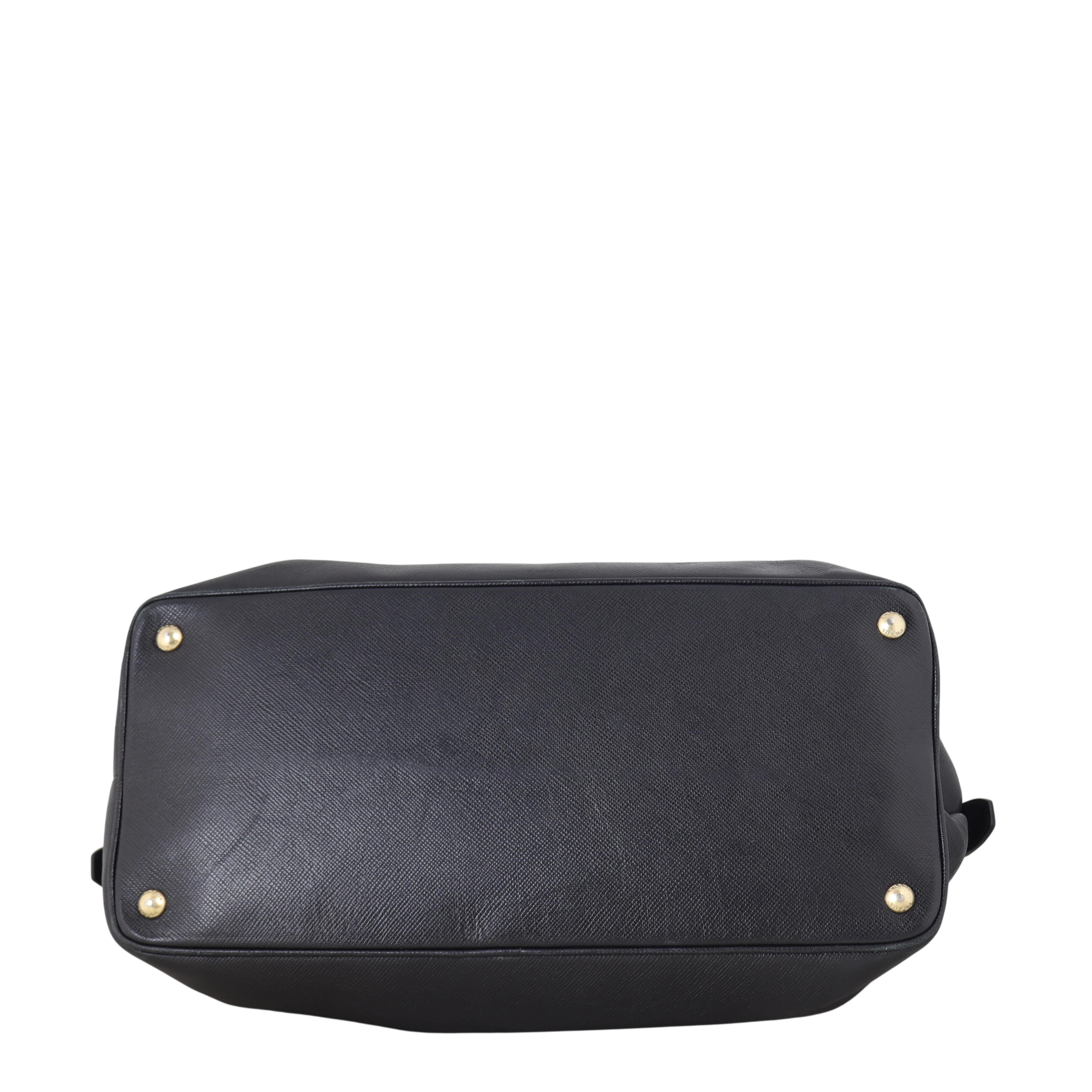 Prada Saffiano Cuir Triple Zip Dome Bag
