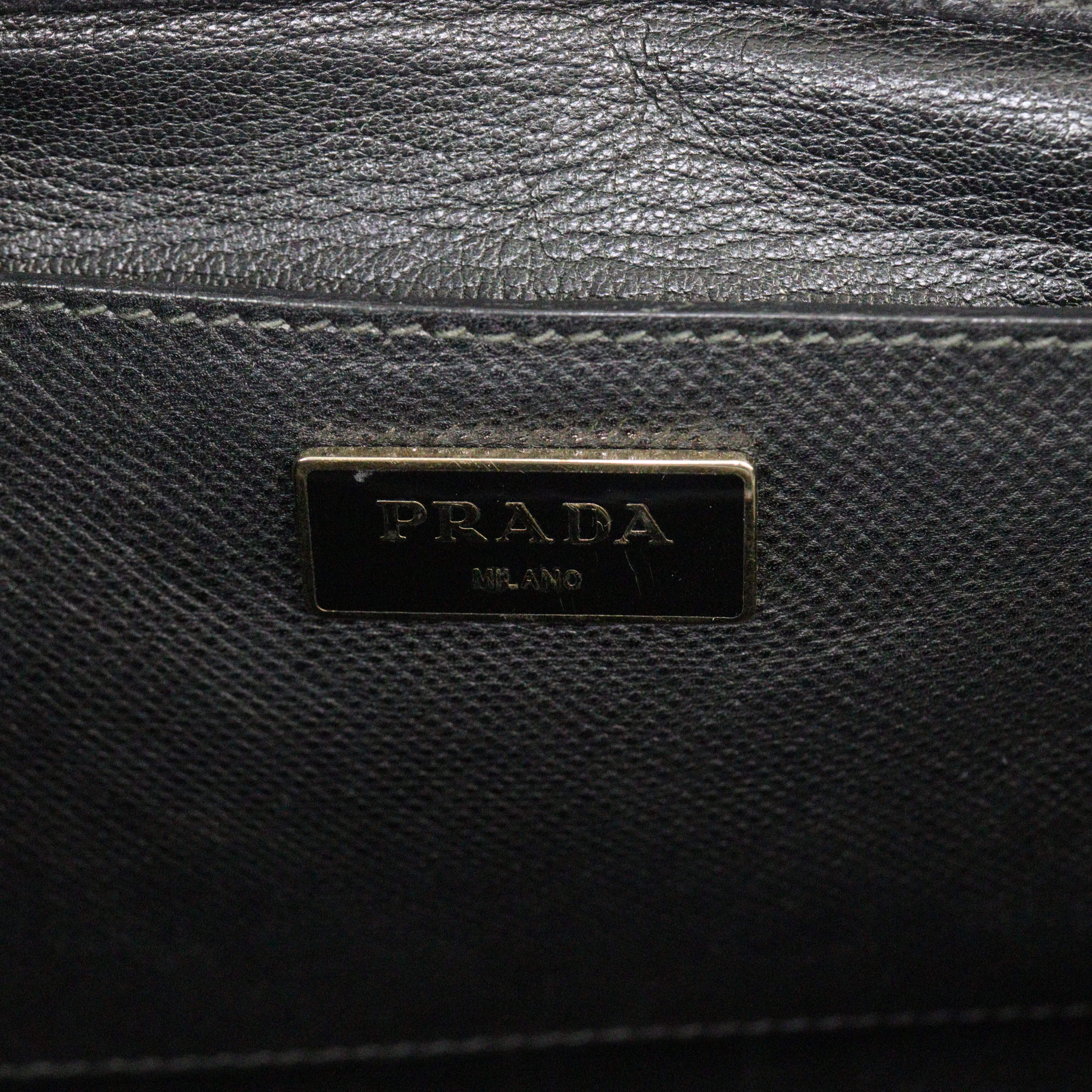 Prada Saffiano Cuir Triple Zip Dome Bag