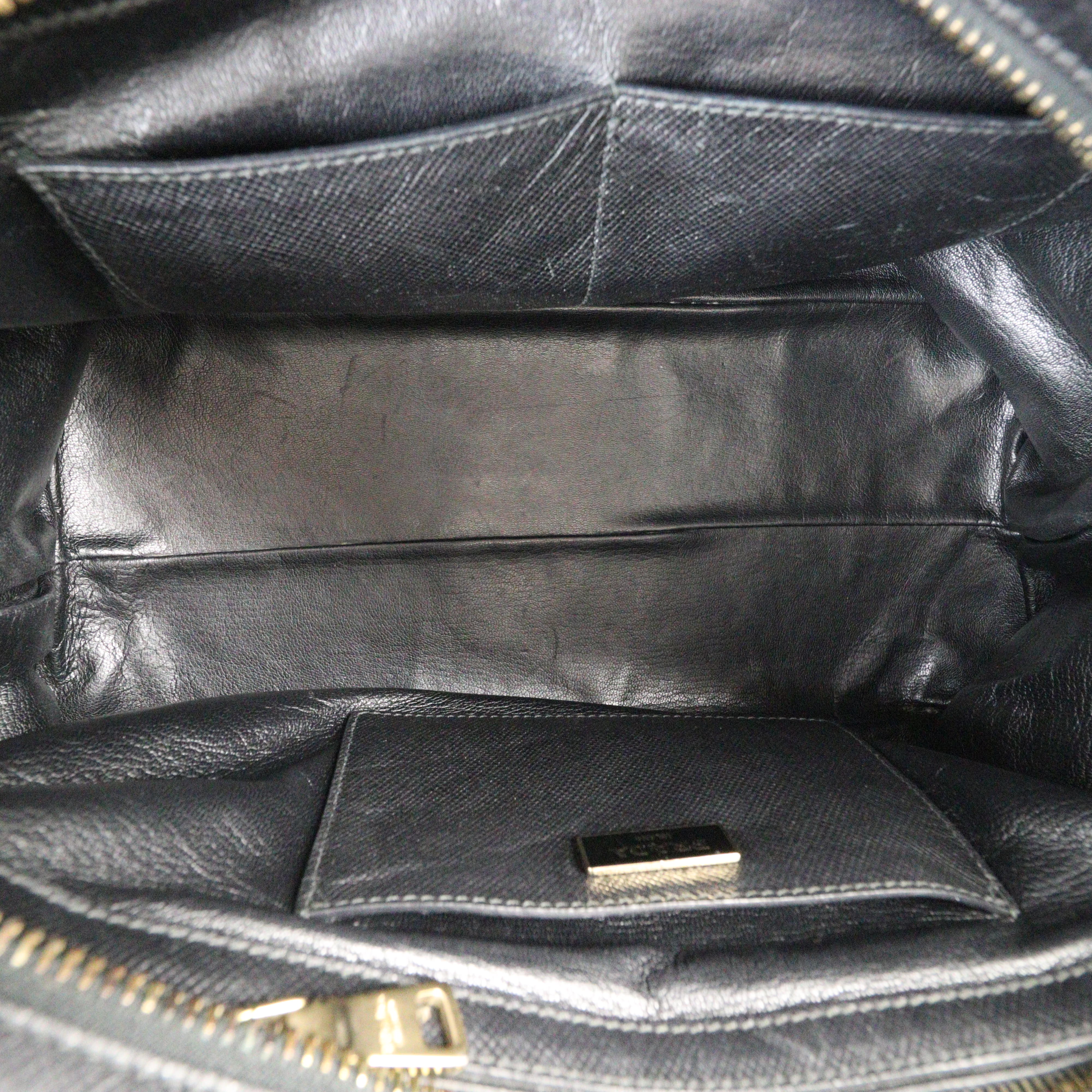 Prada Saffiano Cuir Triple Zip Dome Bag