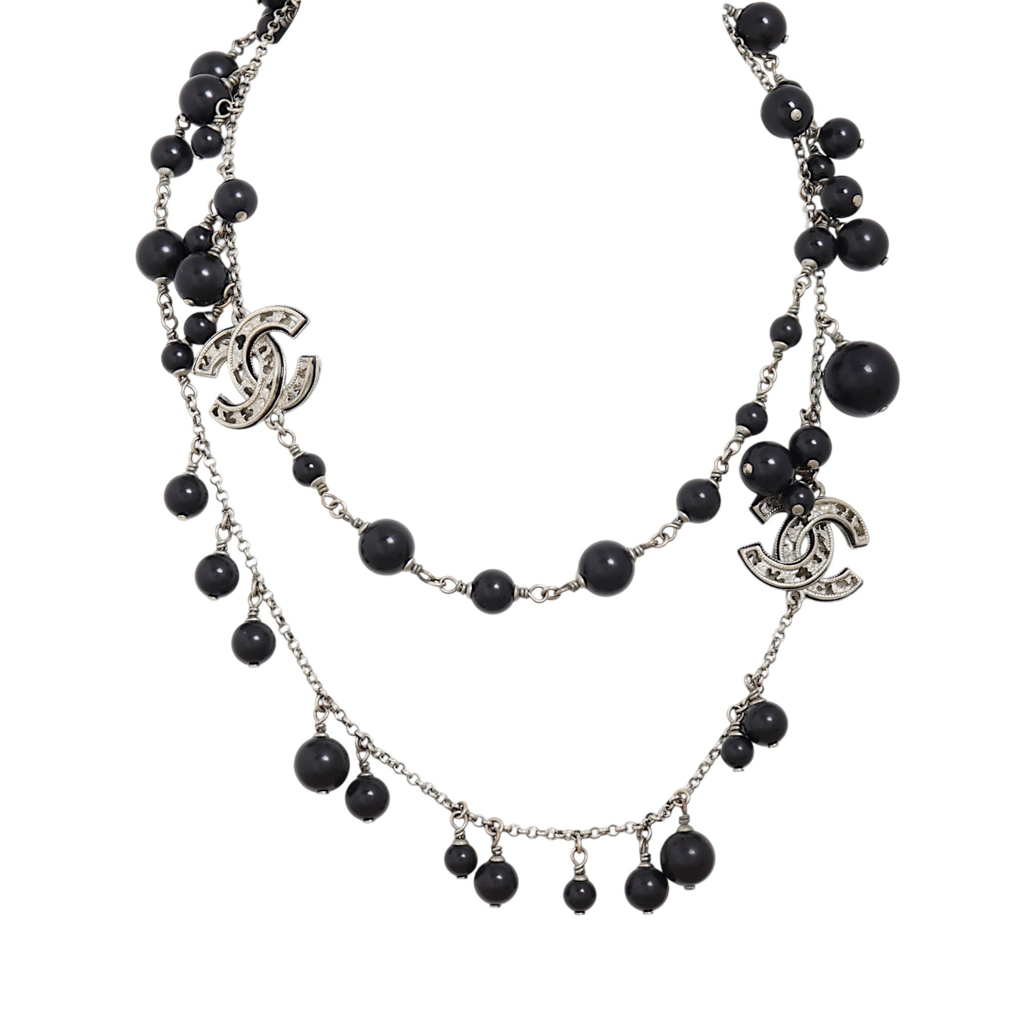 Chanel CC Beaded Long Necklace
