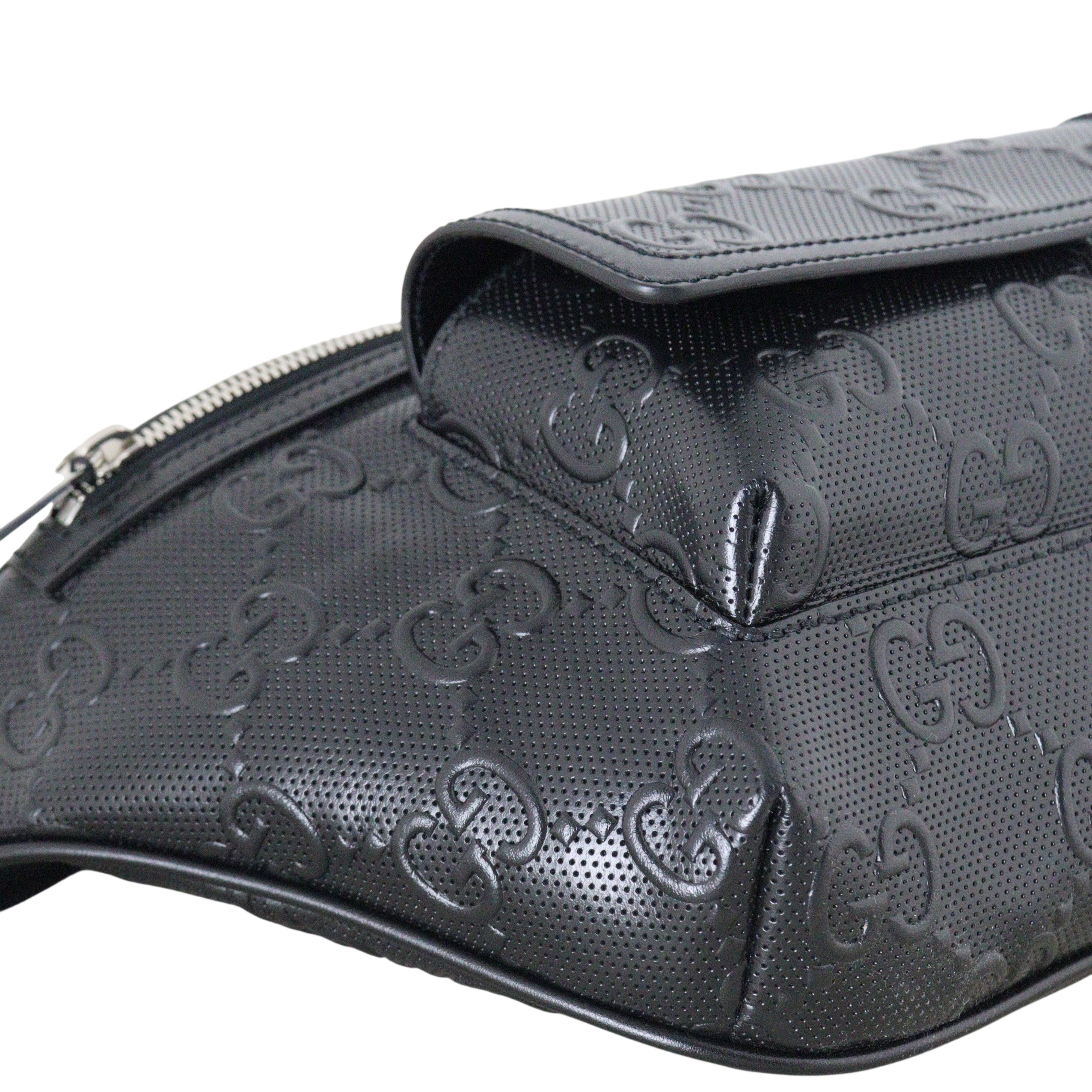 Gucci GG Embossed Leather Belt Bag