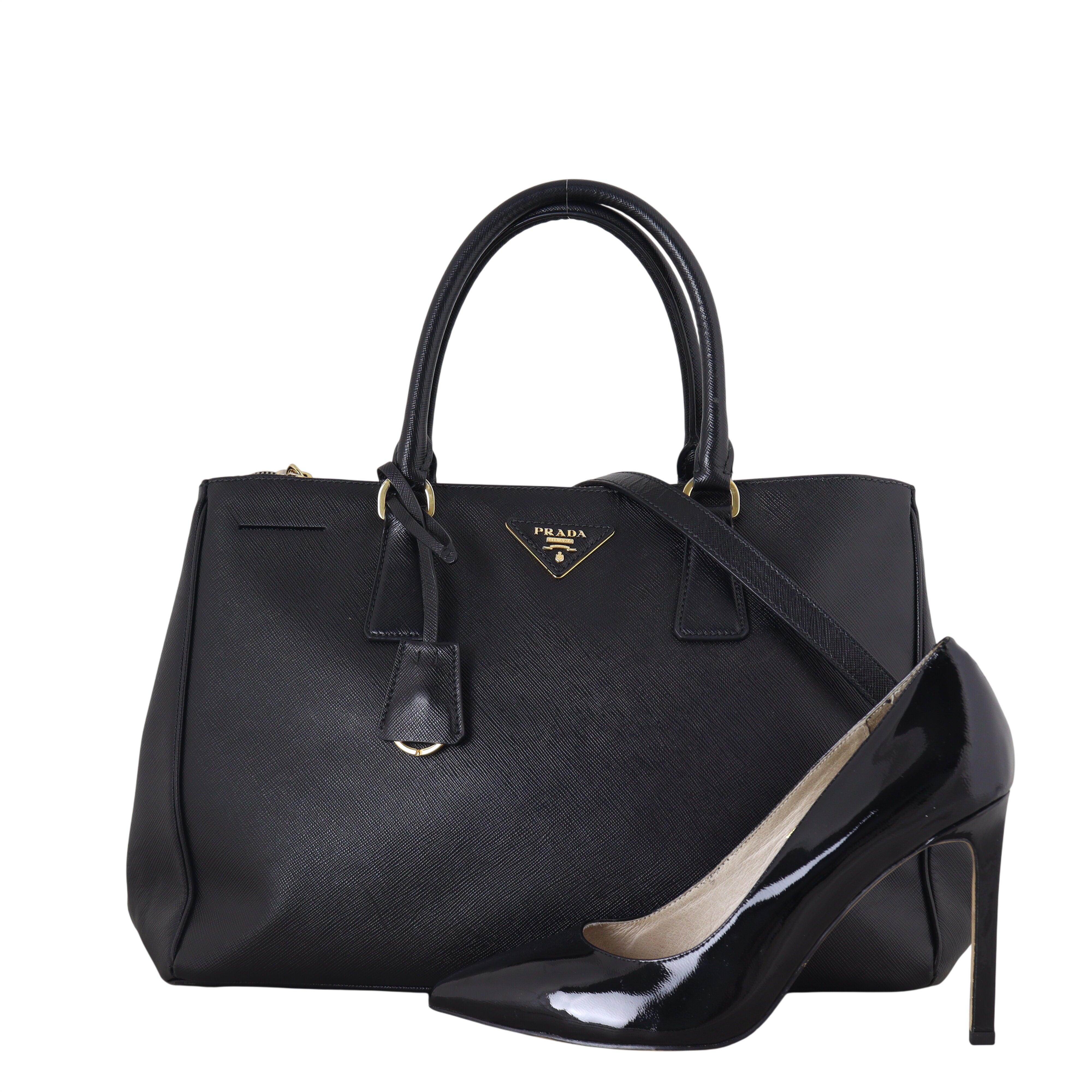 Prada Saffiano Lux Galleria Double Zip Tote Medium