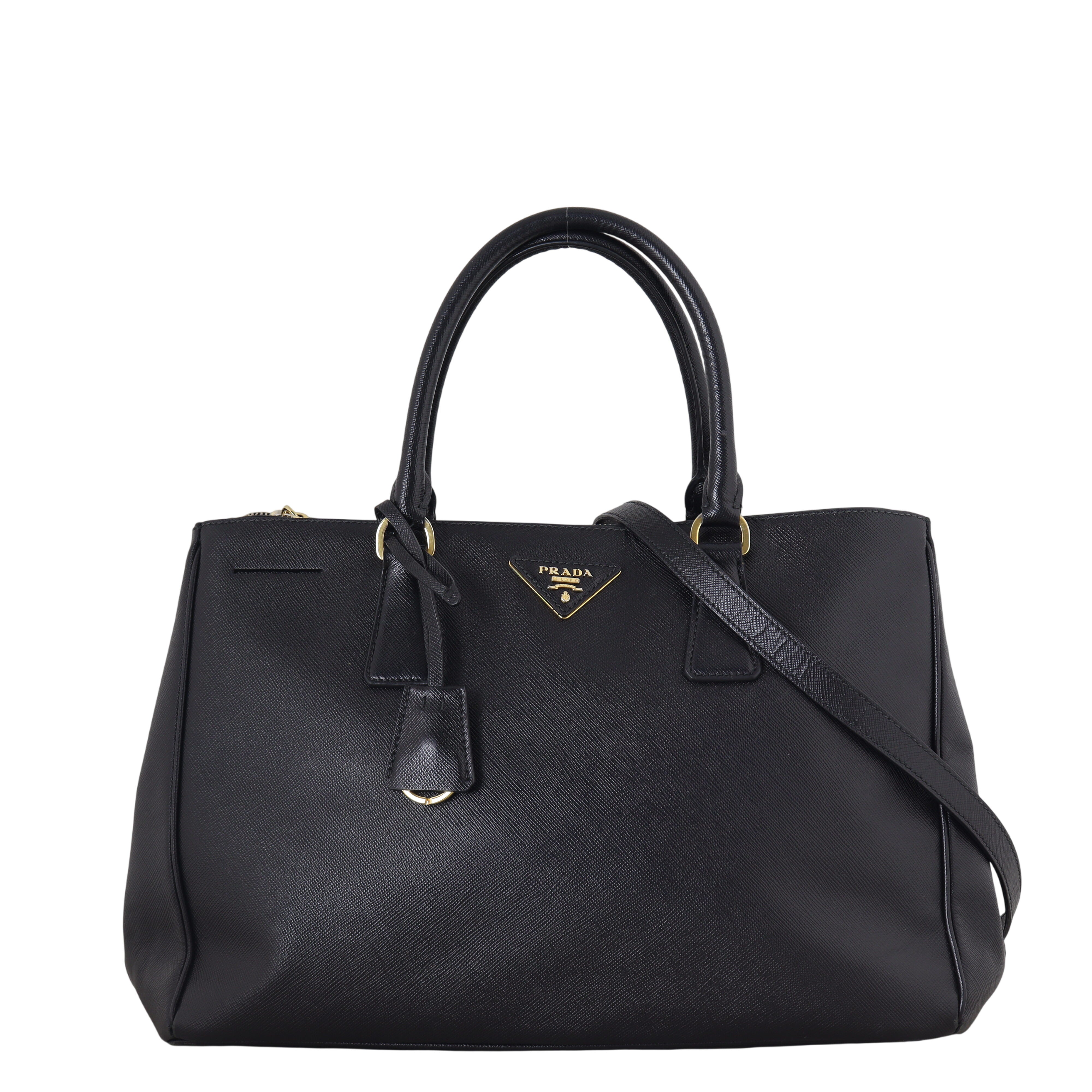Prada Saffiano Lux Galleria Double Zip Tote Medium