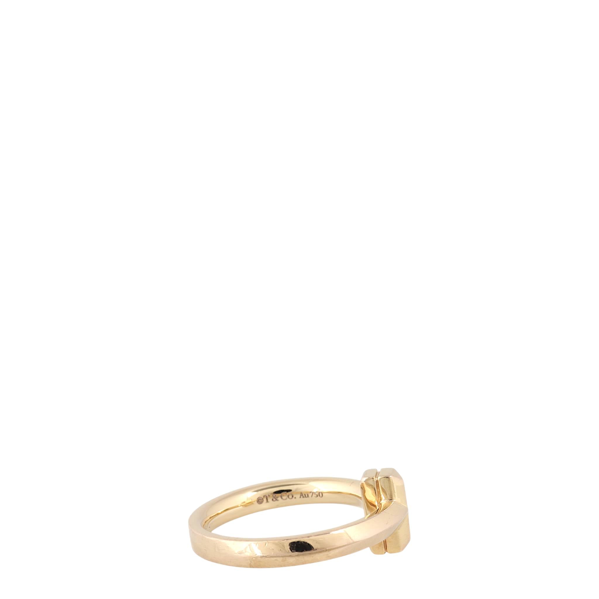 Tiffany & Co T1 Diamond 18k Rose Gold Ring