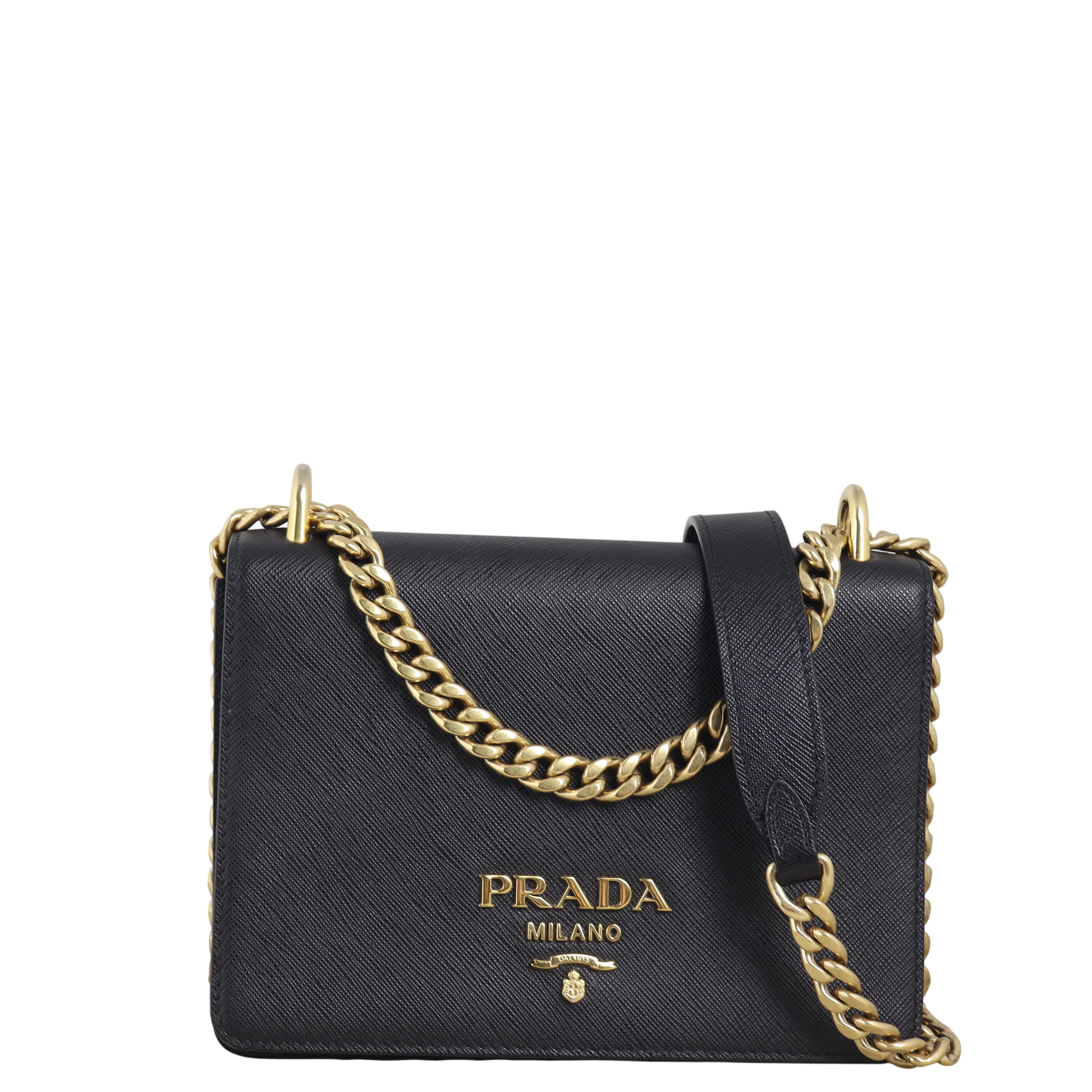 Prada Saffiano Lux Chain Flap Bag
