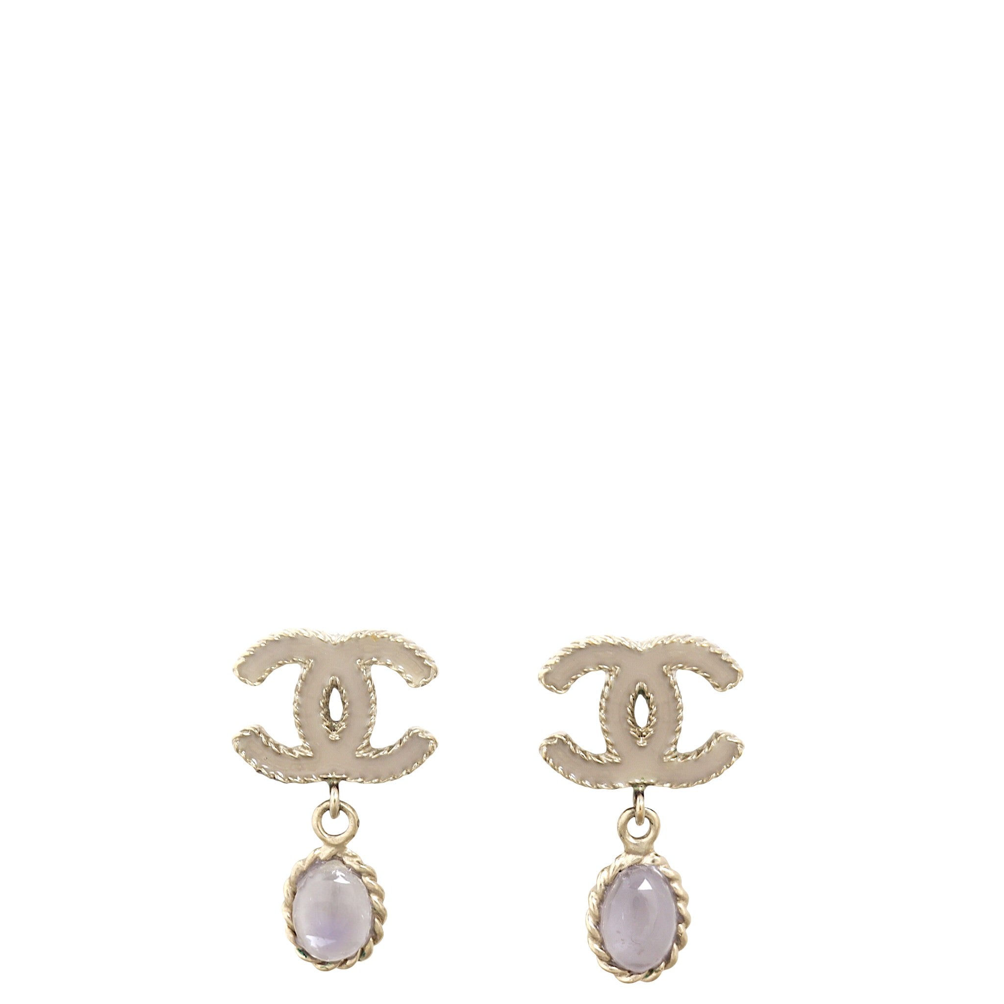 Chanel CC Resin Drop Earrings