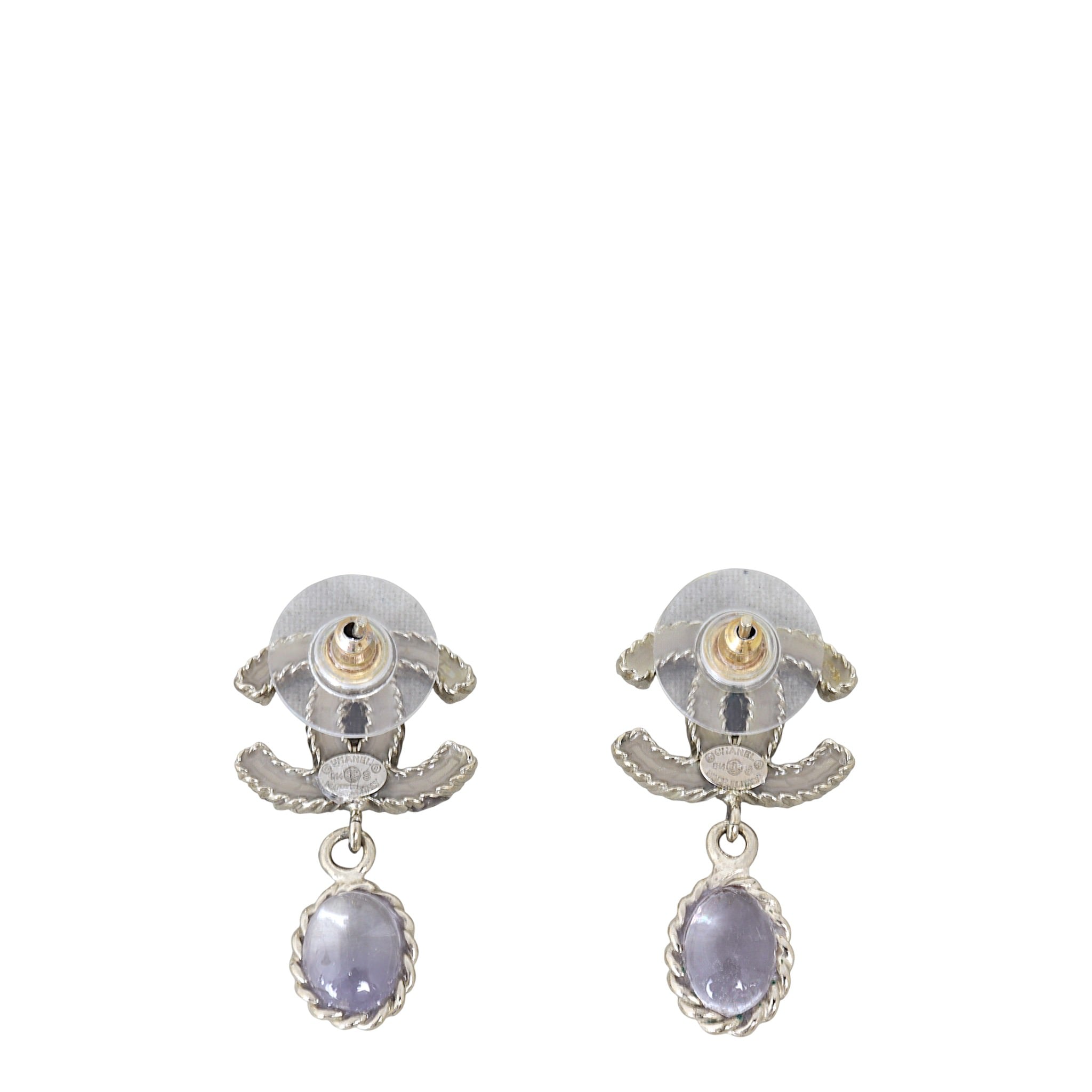 Chanel CC Resin Drop Earrings