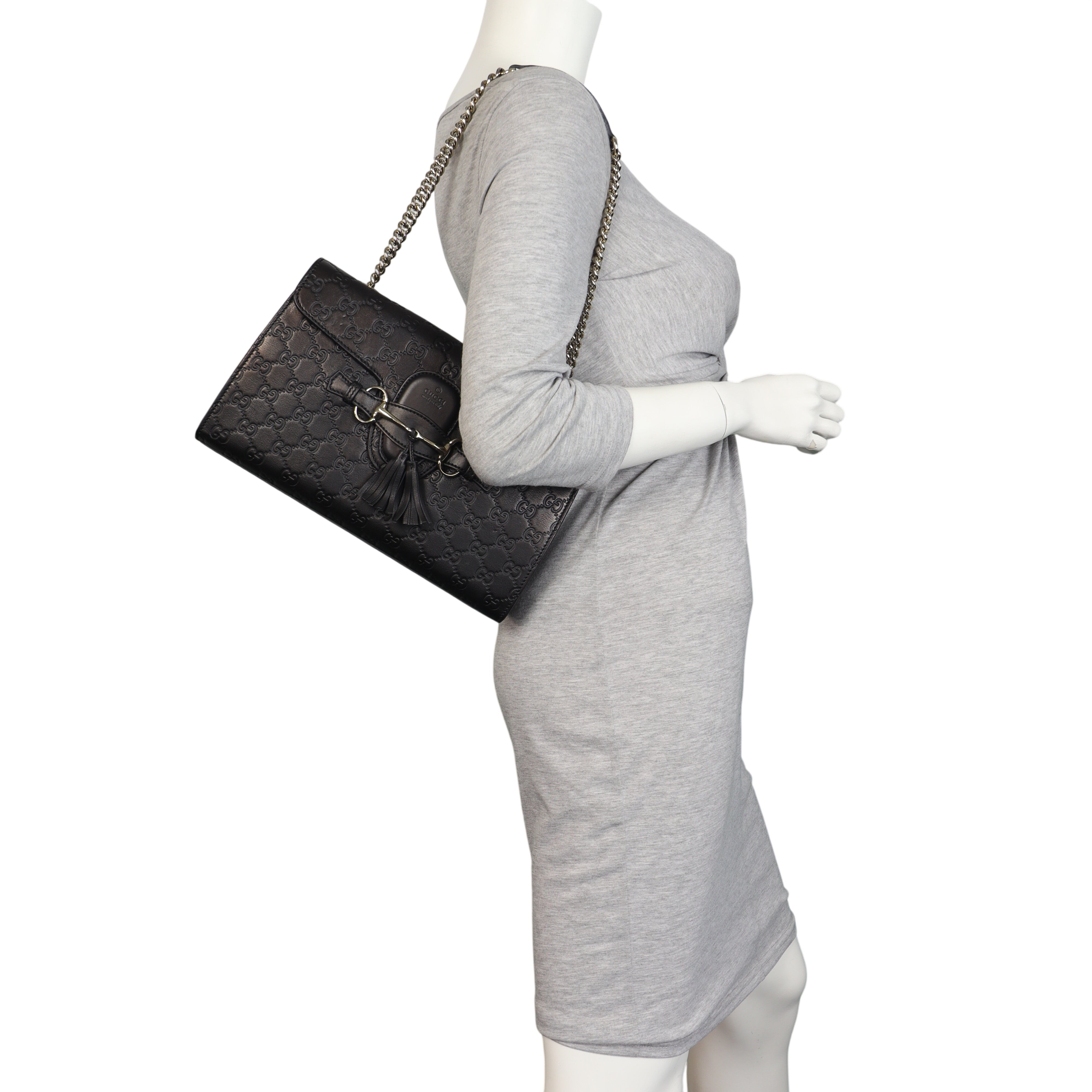 Gucci Emily Guccissima Medium Chain Shoulder Bag