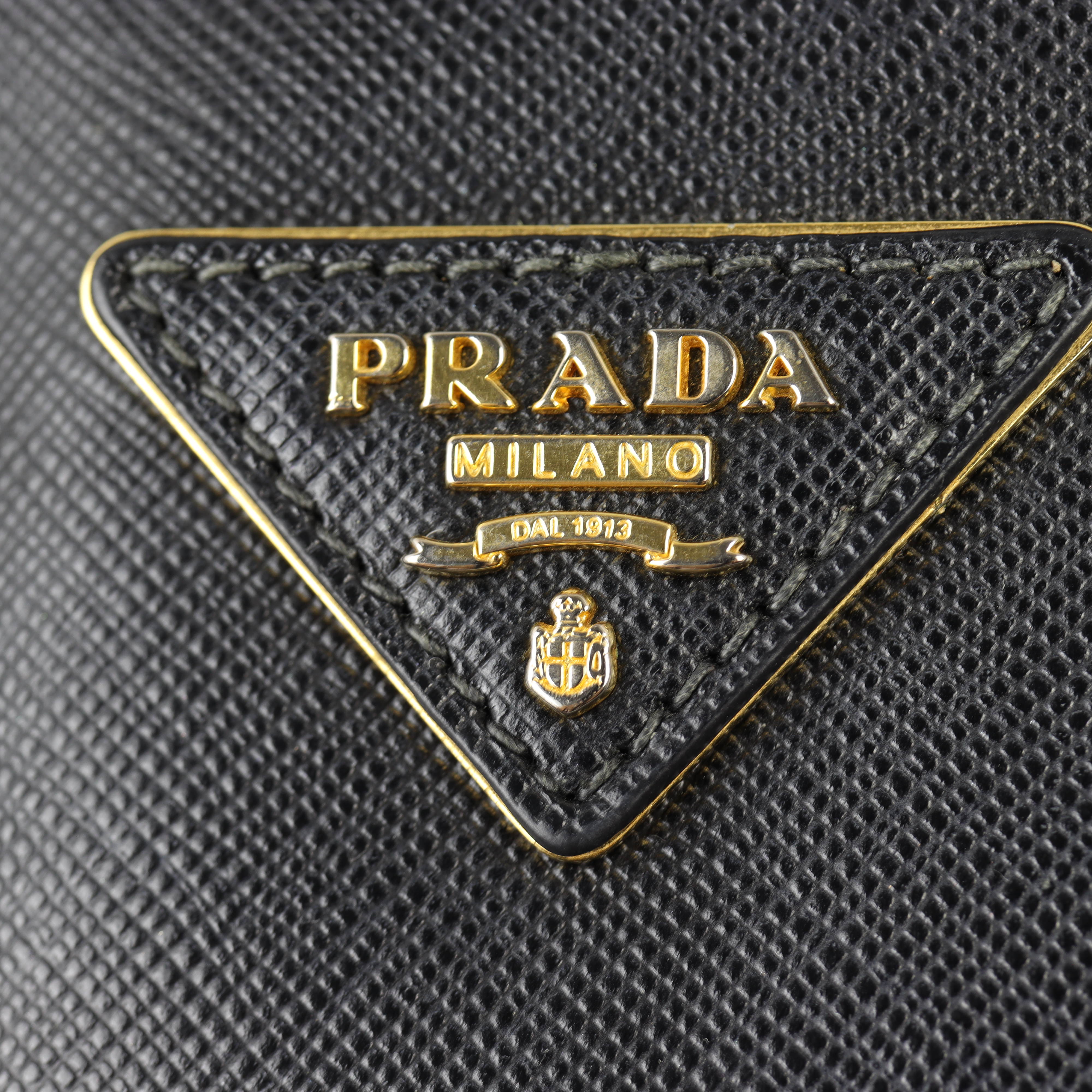 Prada Saffiano Lux Galleria Double Zip Tote Small