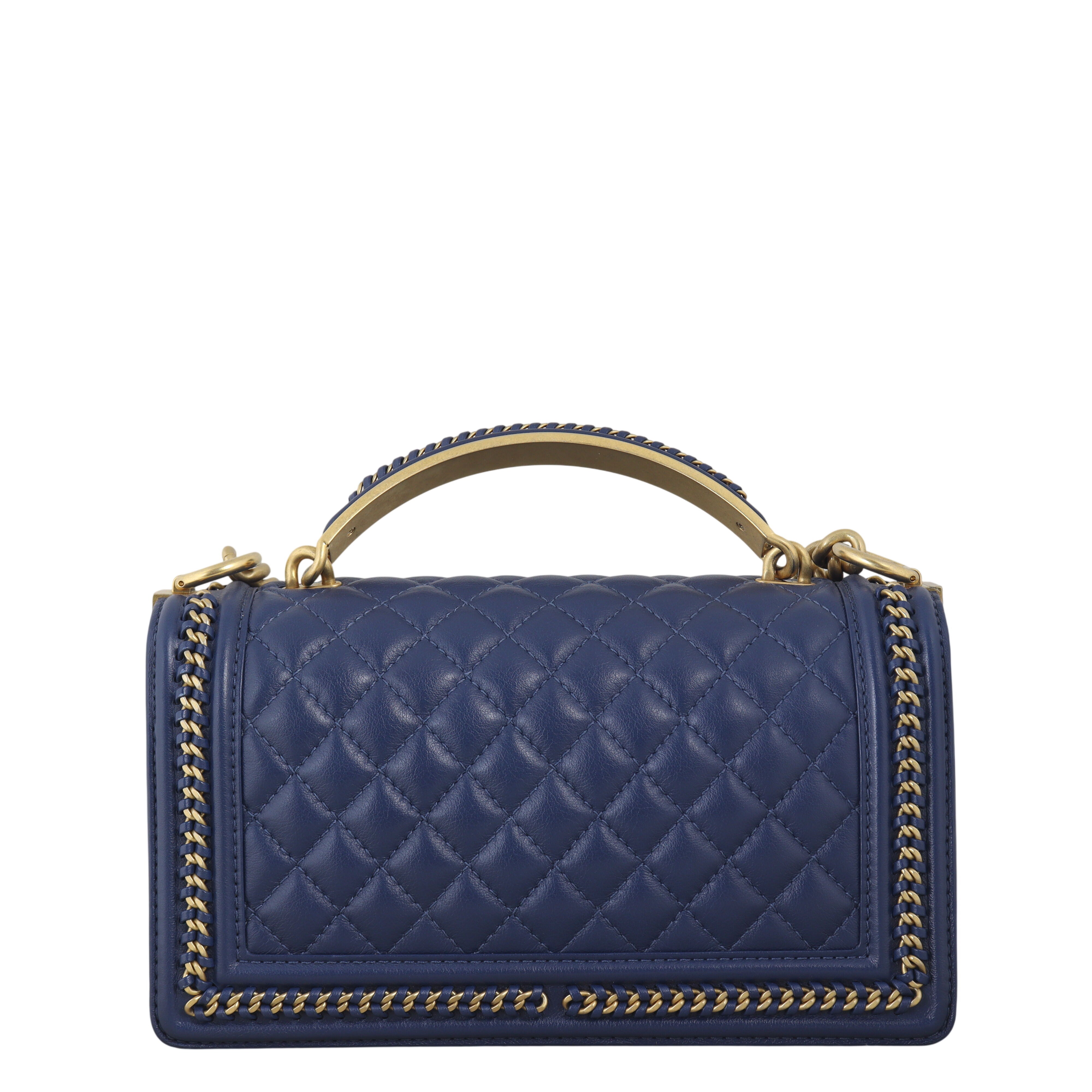 Chanel Boy Old Medium Paris-Rome Chain Top Handle