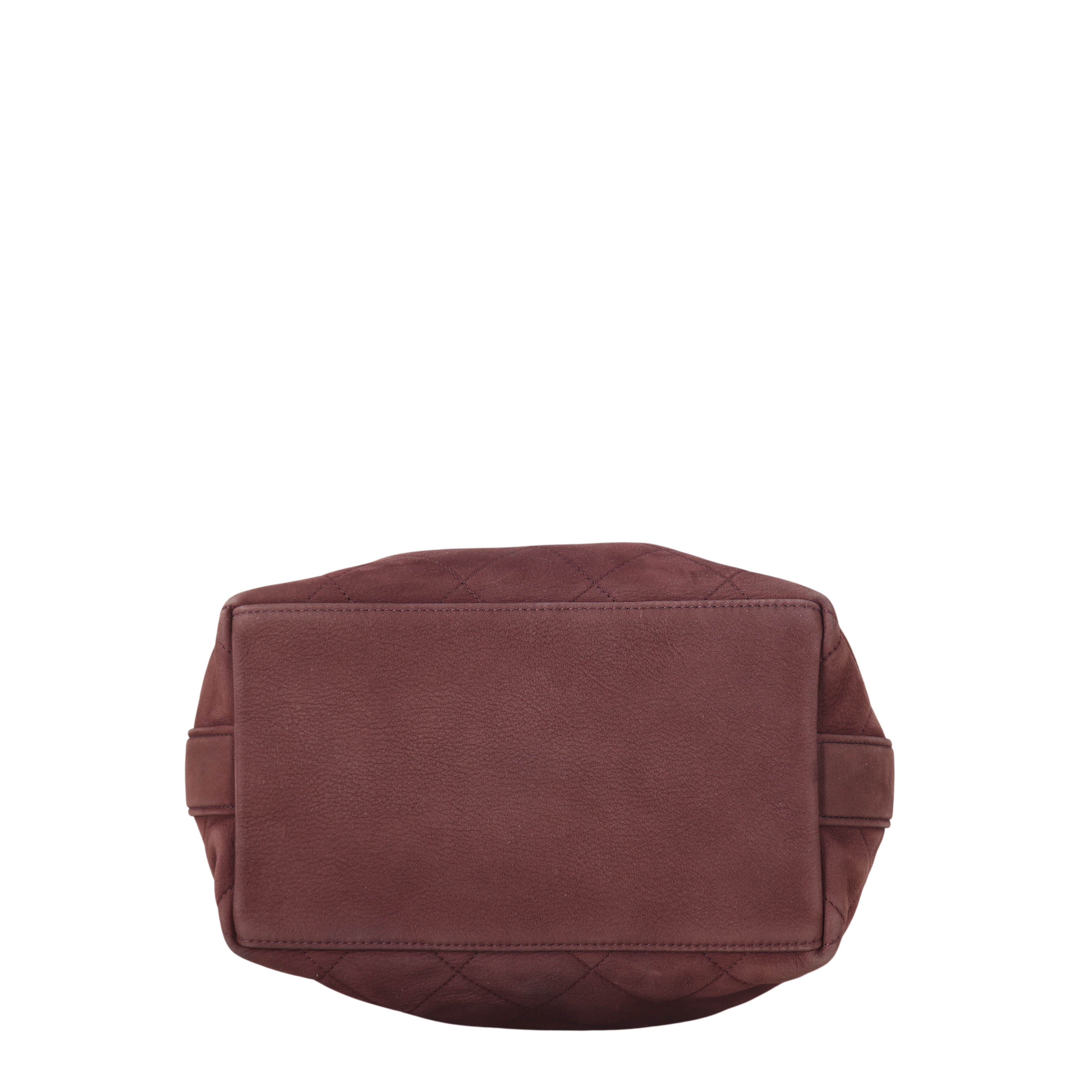 Chanel Paris-Rome On My Shoulder Bucket Bag Suede