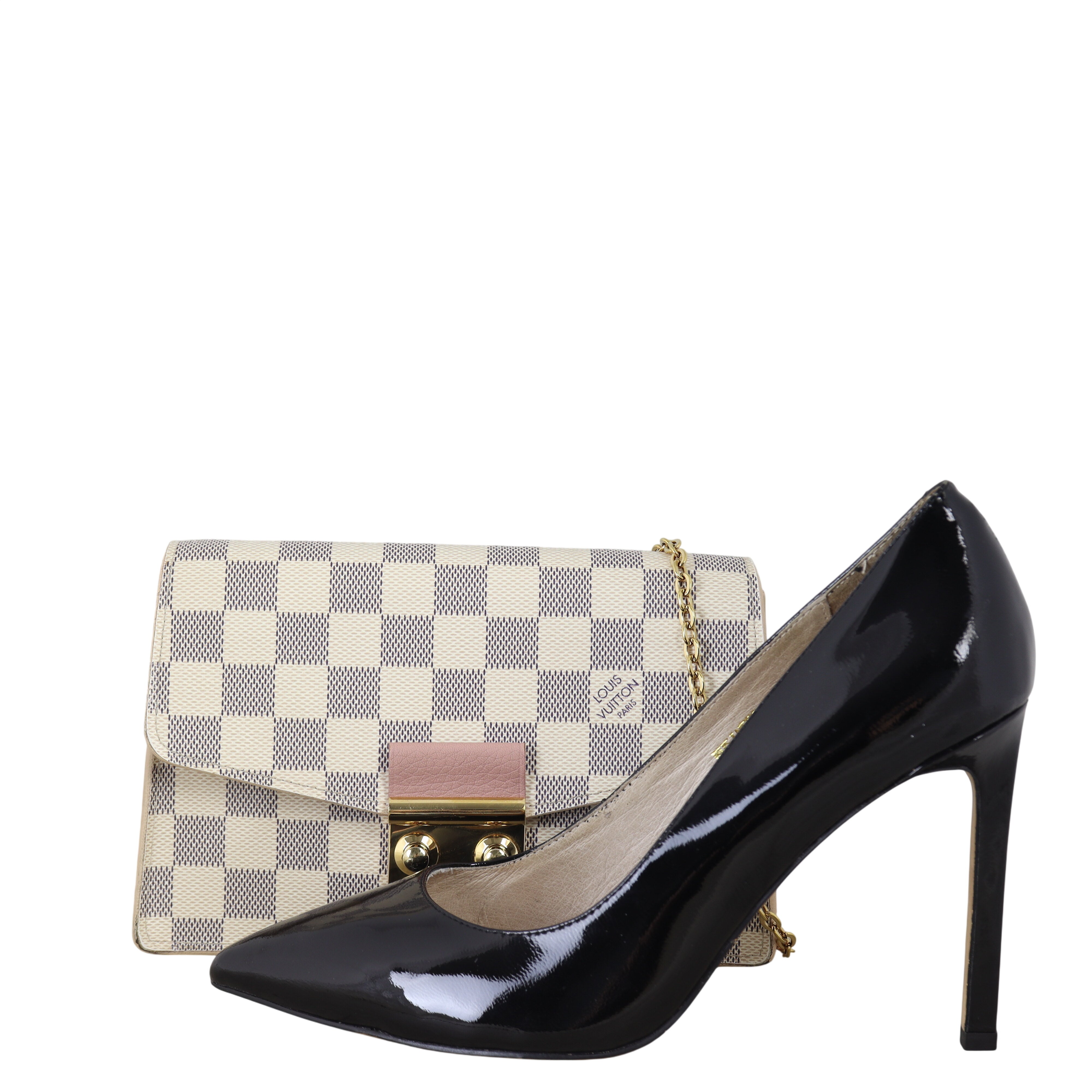 Louis Vuitton Croisette Chain Wallet Damier Azur