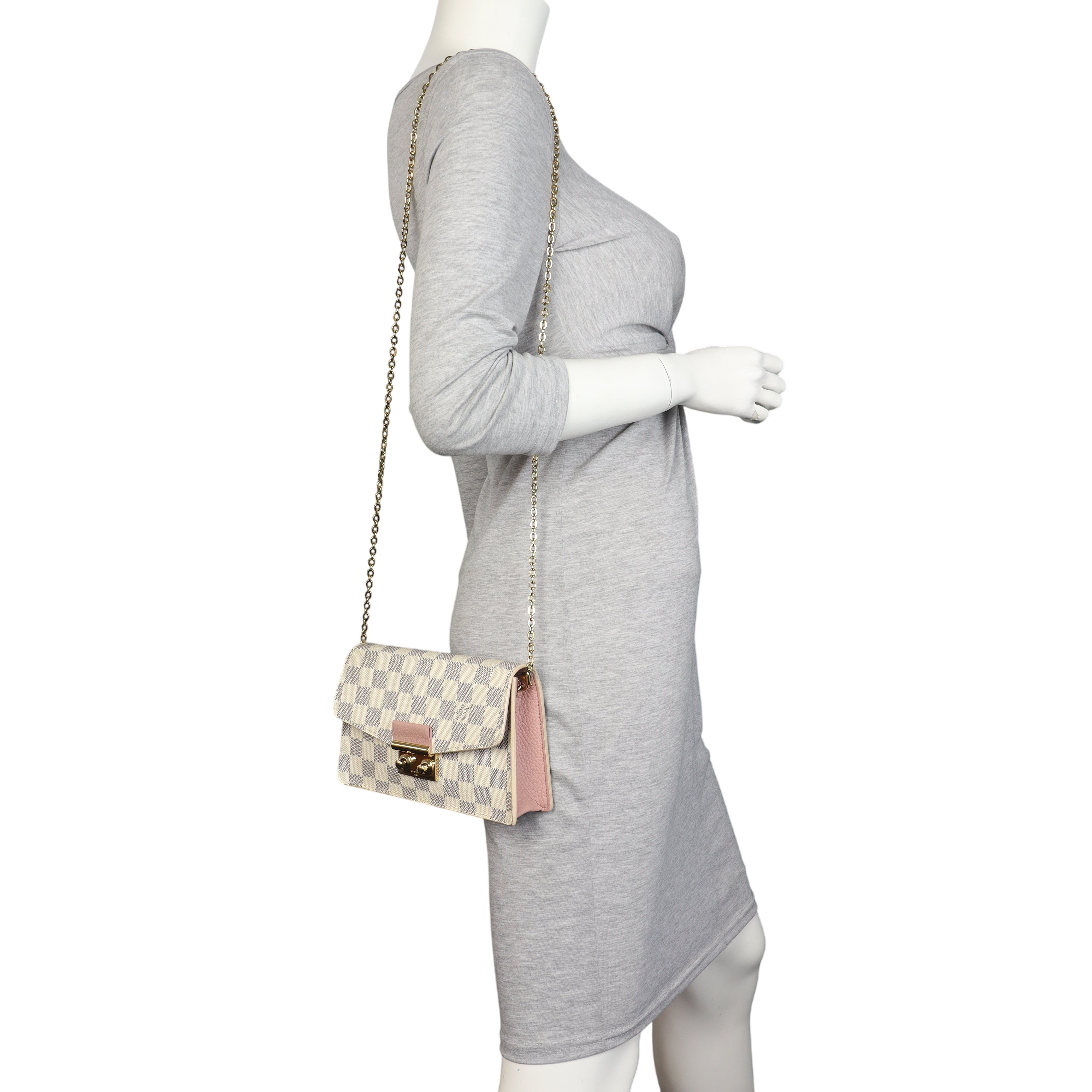 Louis Vuitton Croisette Chain Wallet Damier Azur