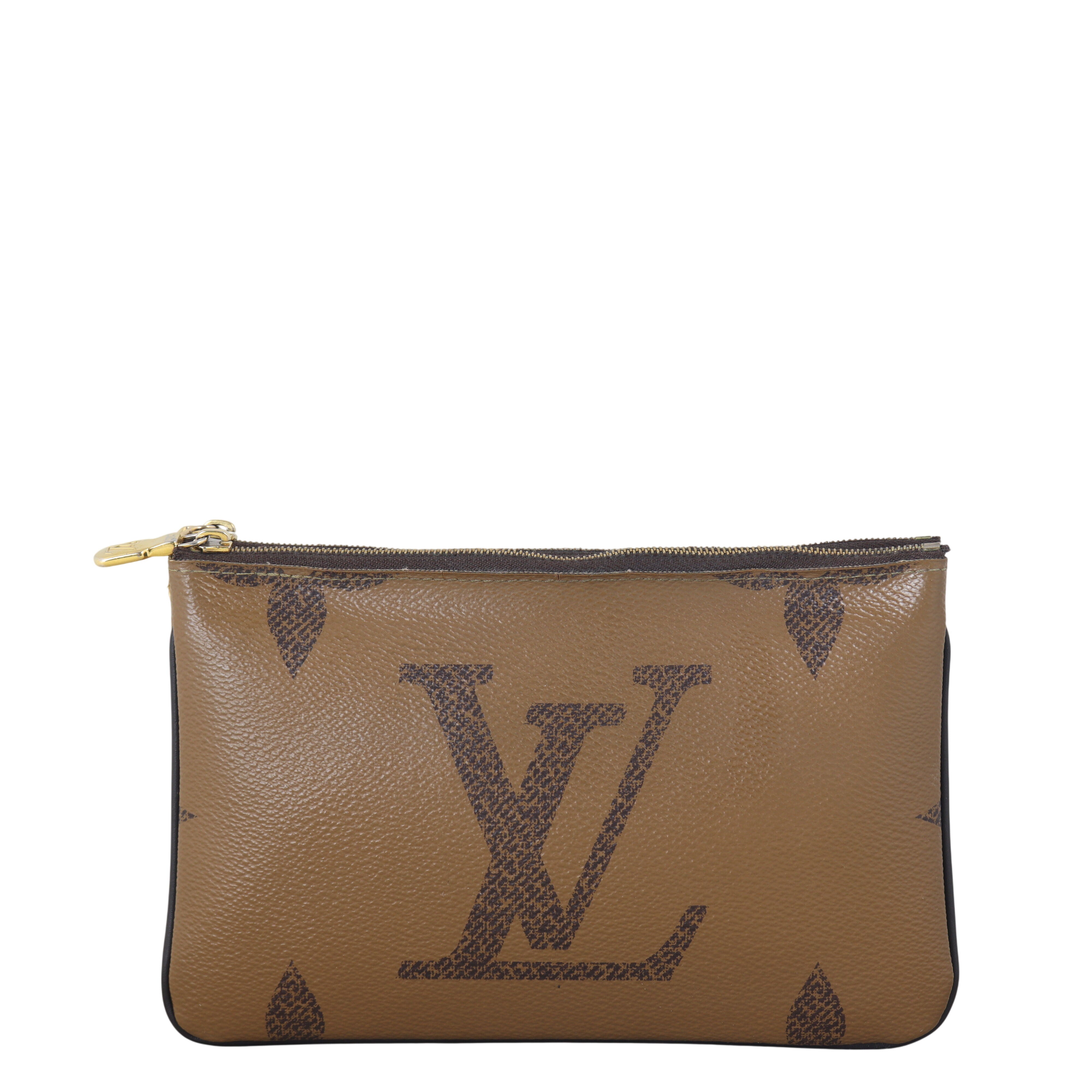 Louis Vuitton Double Zip Pochette Monogram Giant Reverse