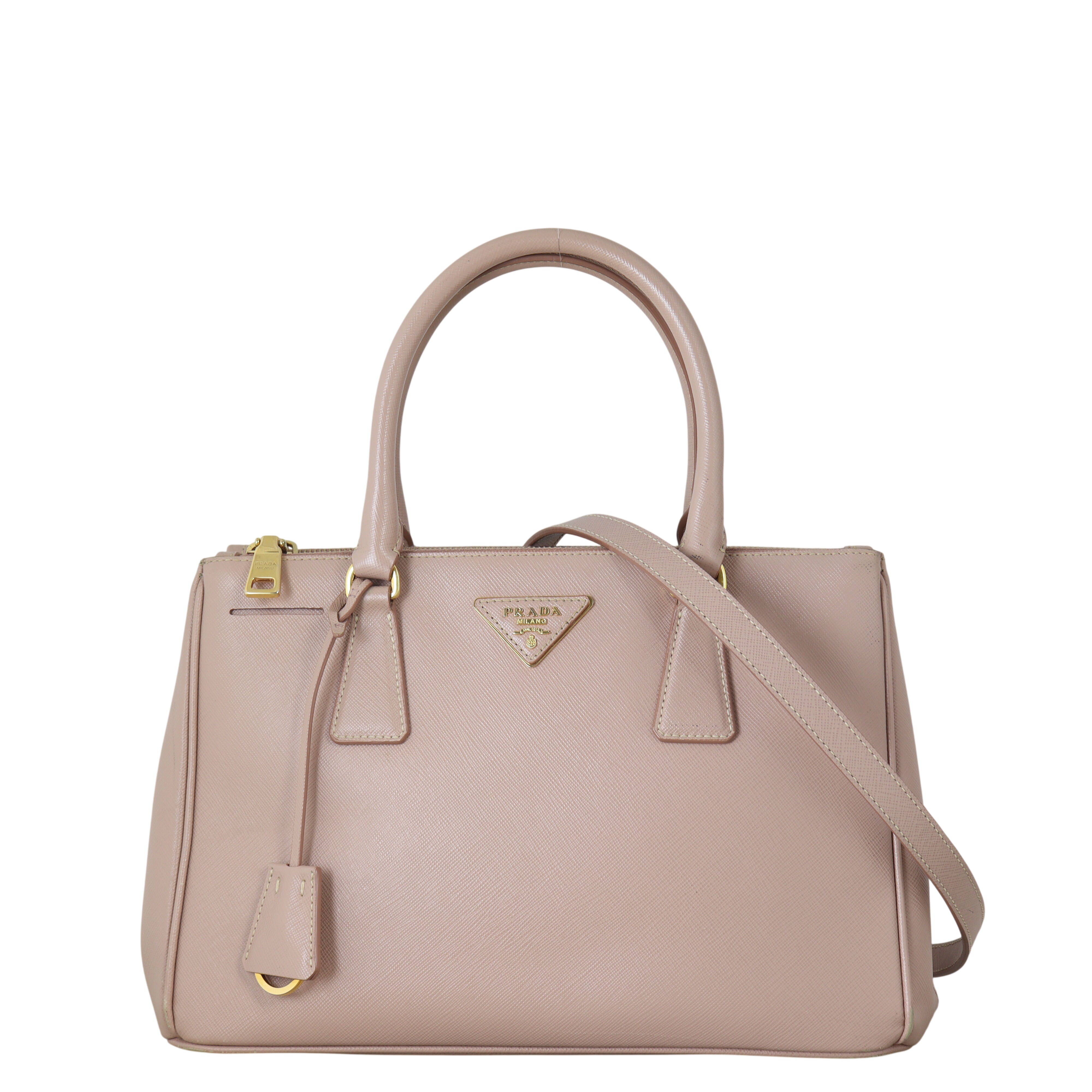 Prada Saffiano Lux Galleria Double Zip Tote Medium