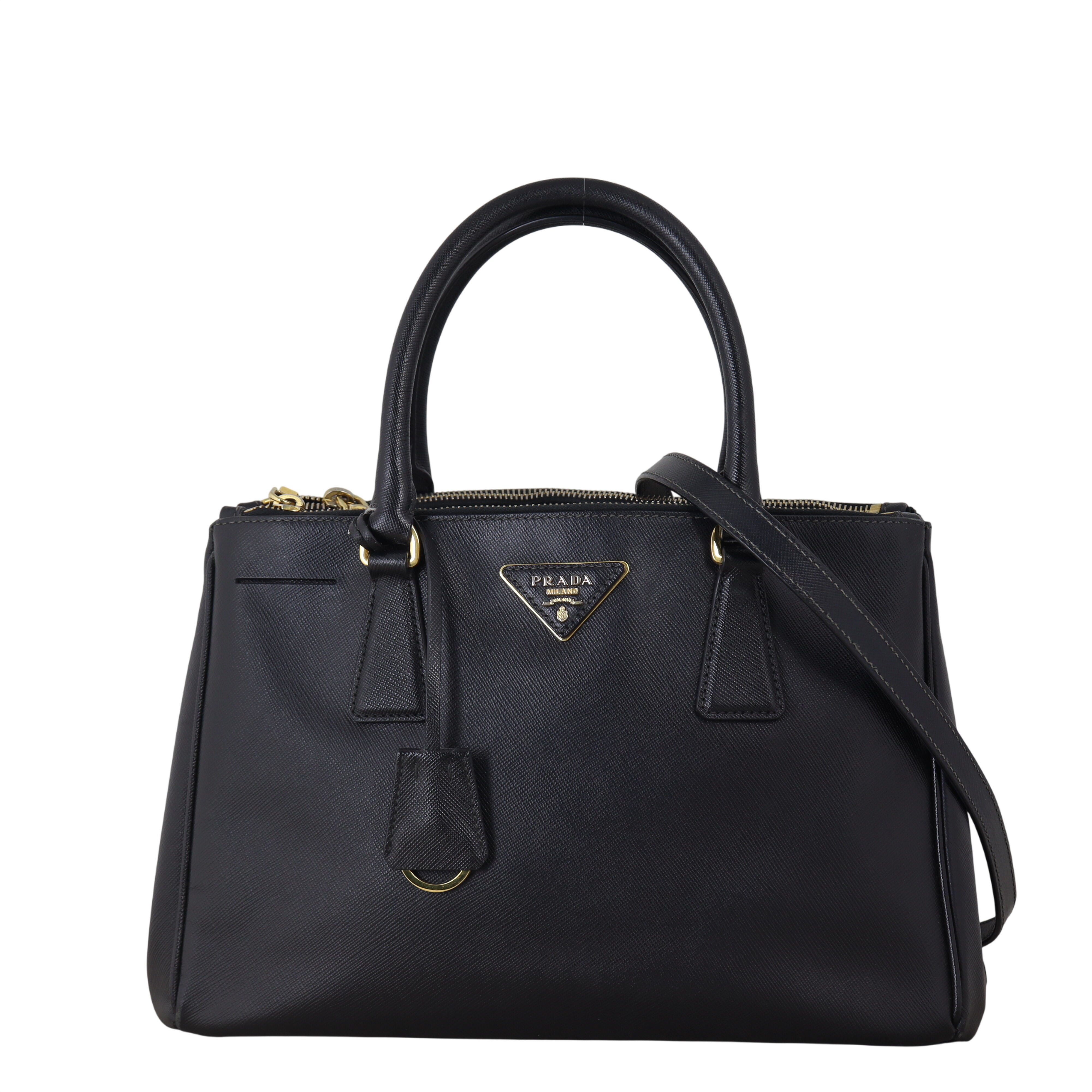 Prada Saffiano Lux Galleria Double Zip Tote Medium