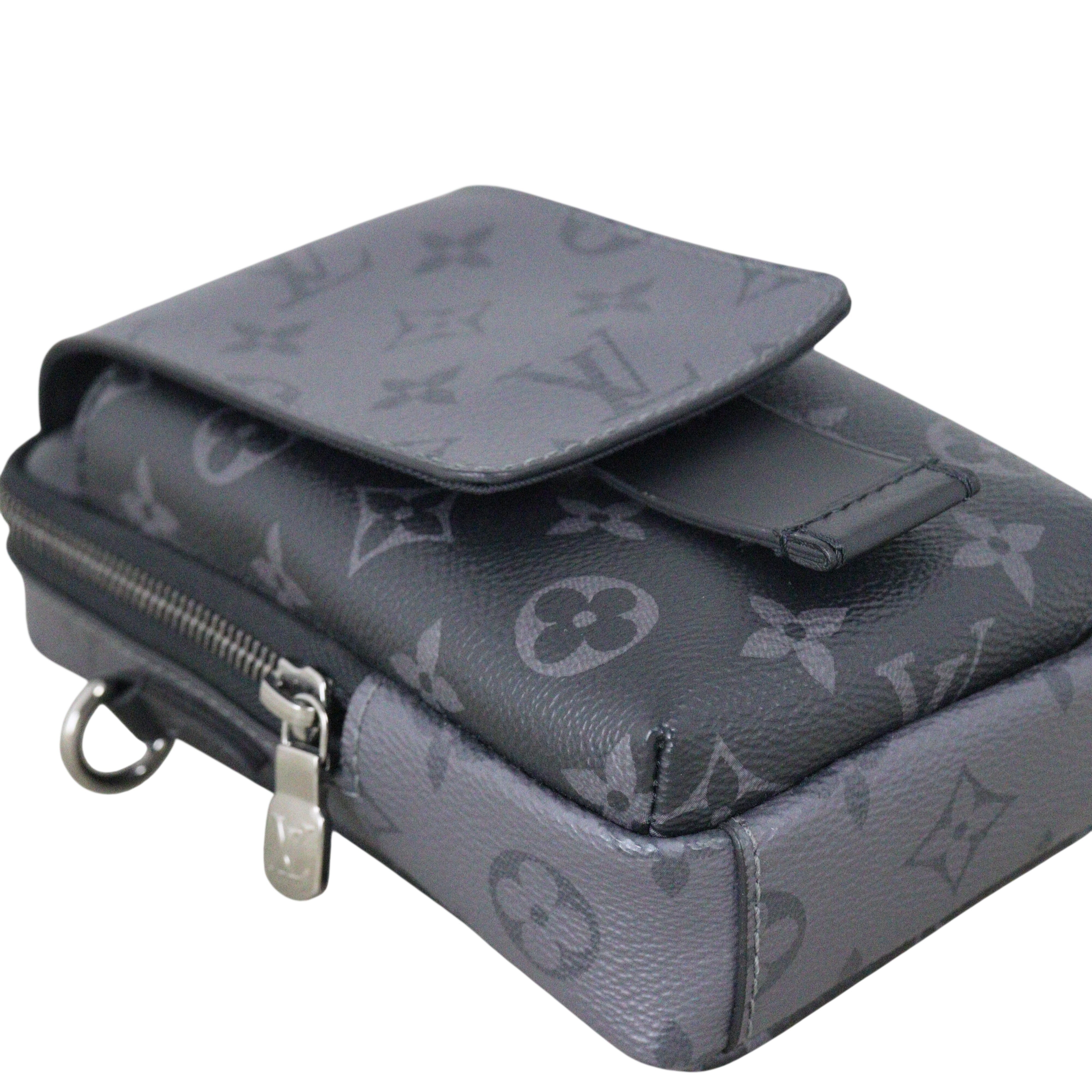 Louis Vuitton Double Phone Pouch Monogram Eclipse Reverse