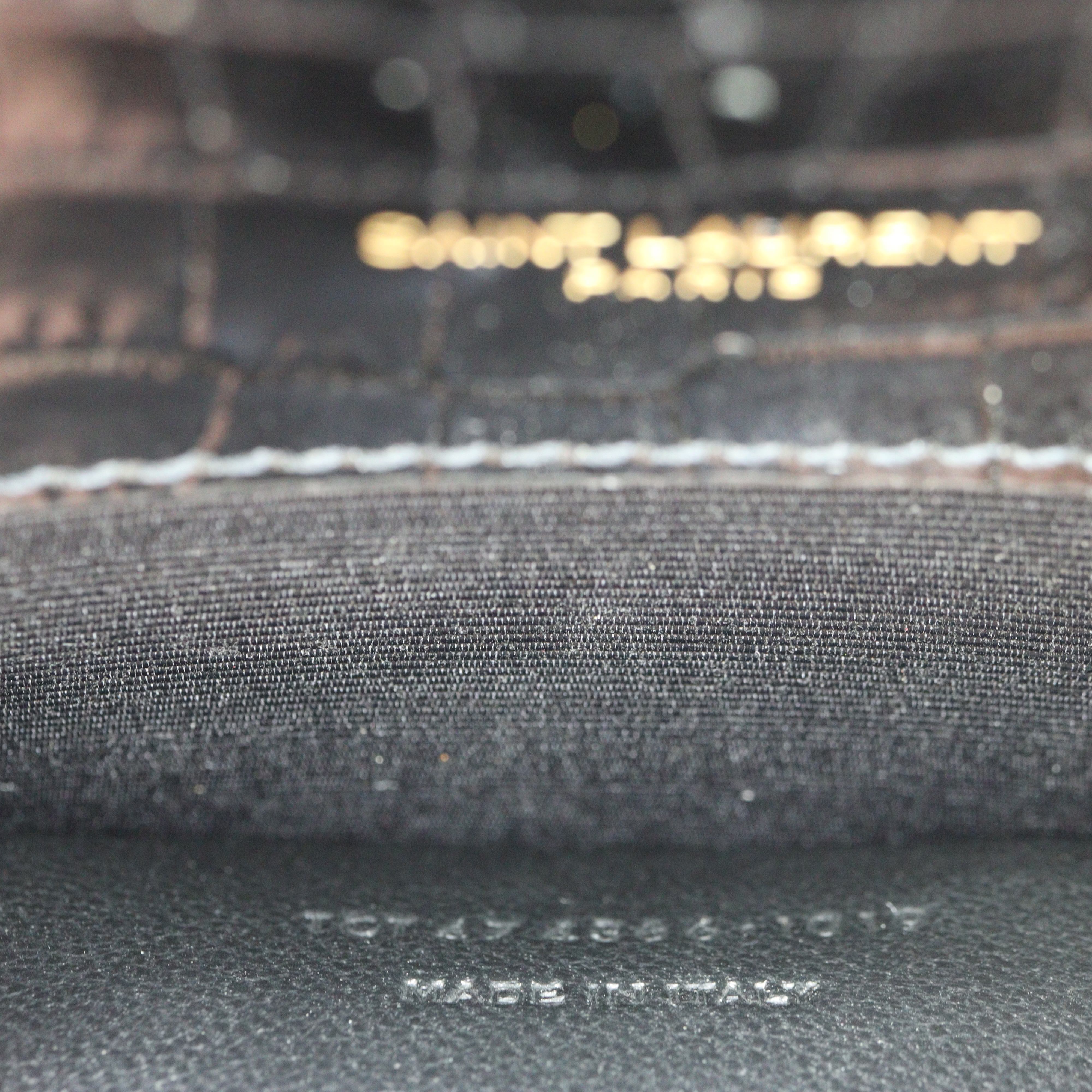 Saint Laurent Kate Tassel Chain Bag Small Croc-Embossed