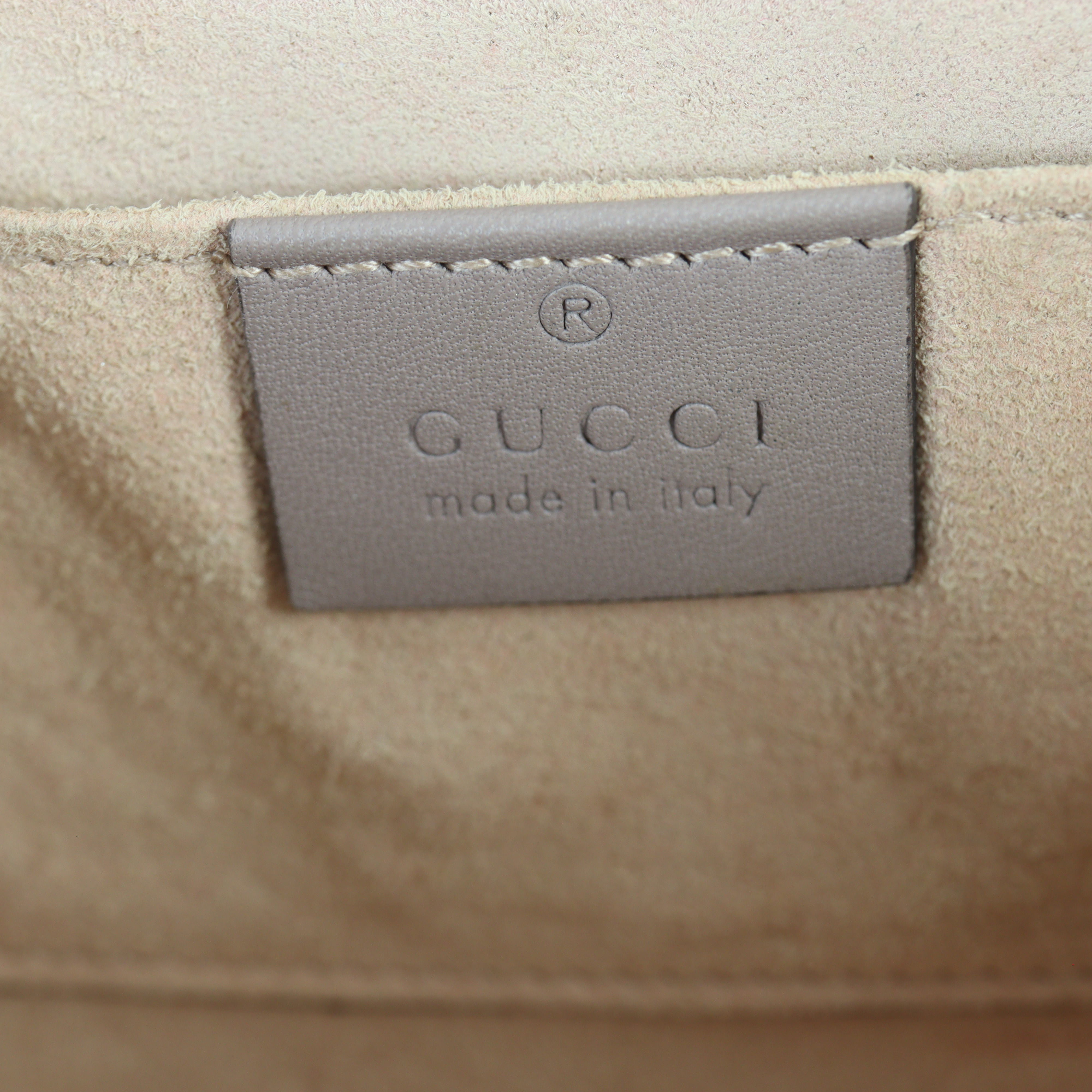 Gucci GG Supreme Padlock Small Shoulder Bag Pearl Studs