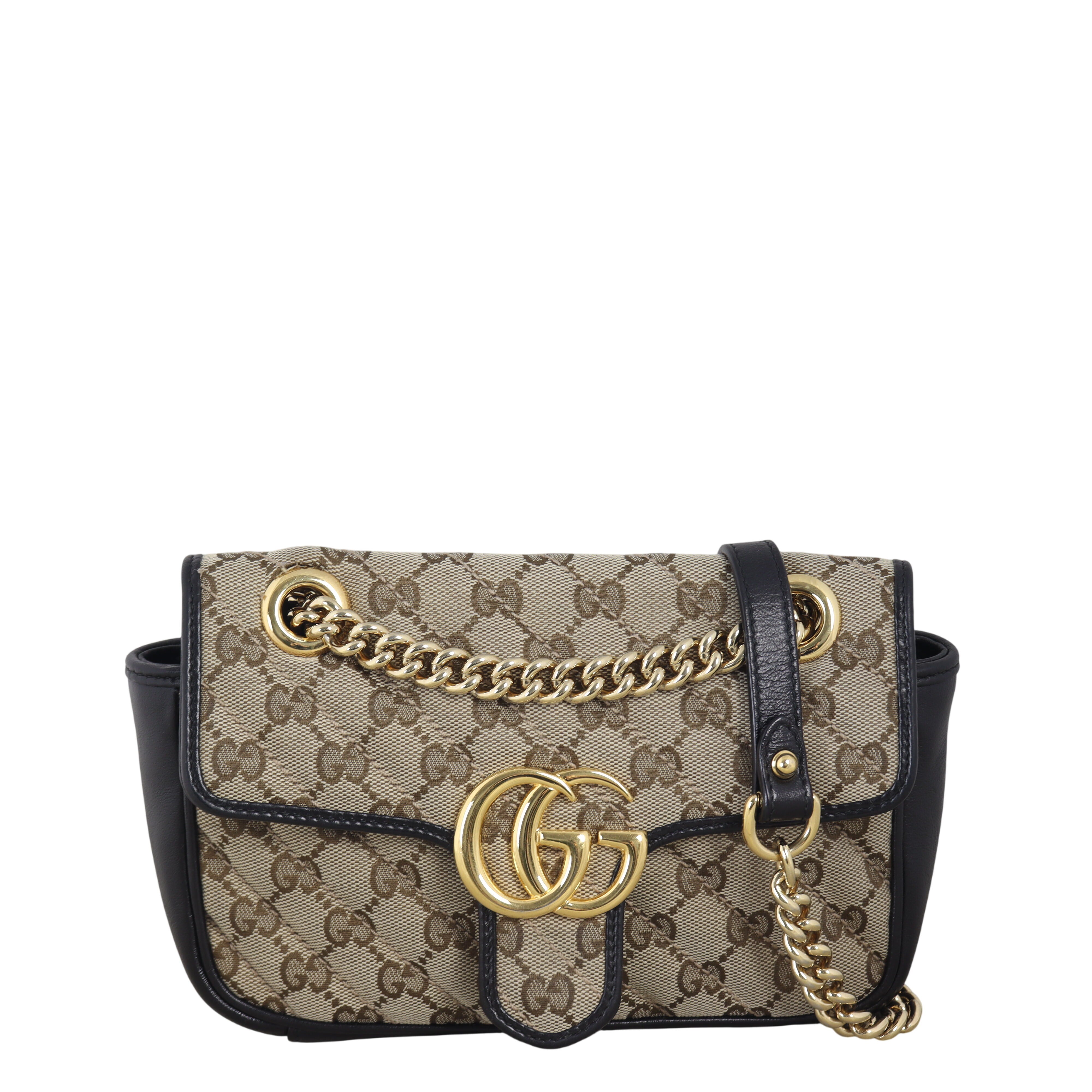Gucci GG Canvas Marmont Diagonal Small Shoulder Bag