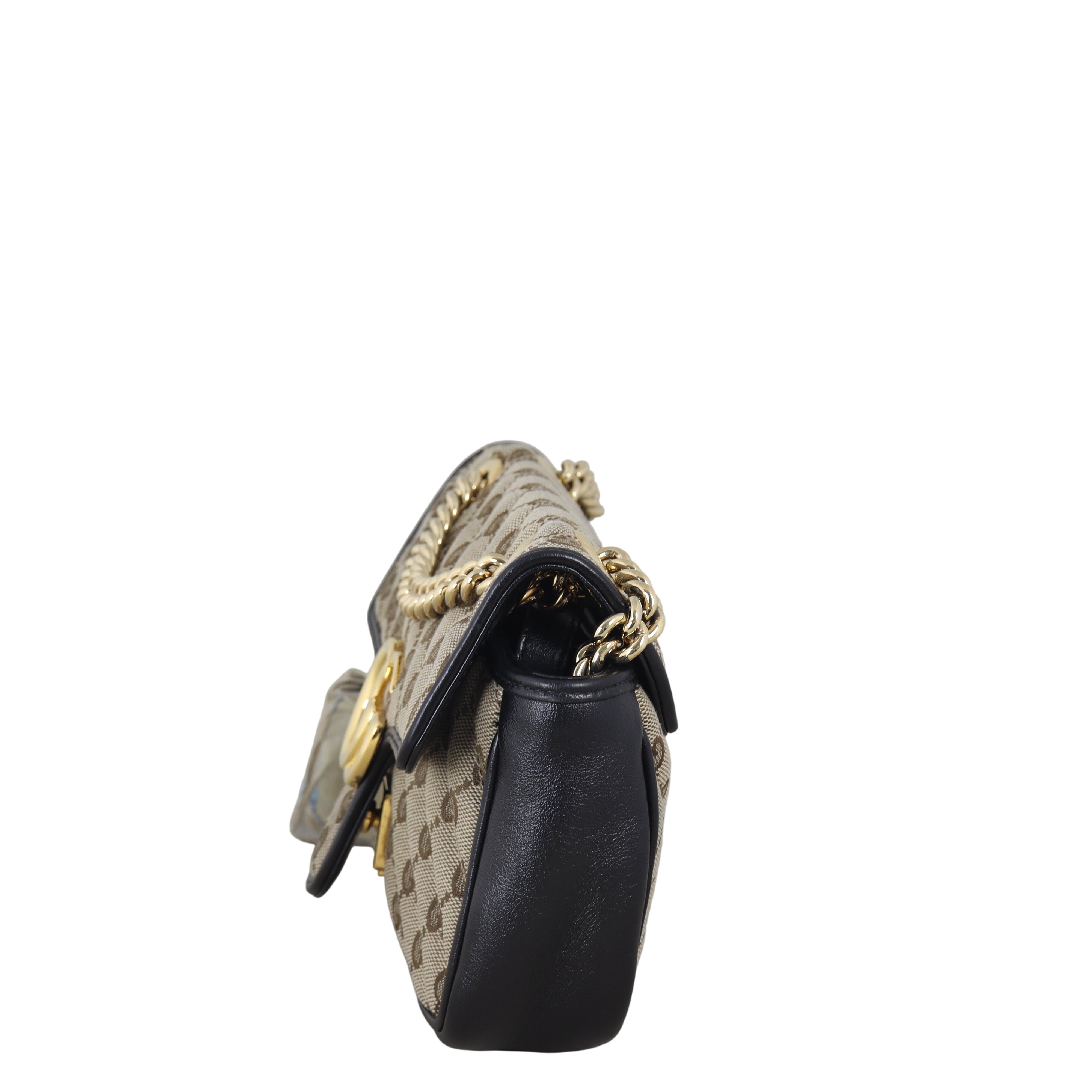 Gucci GG Canvas Marmont Diagonal Small Shoulder Bag