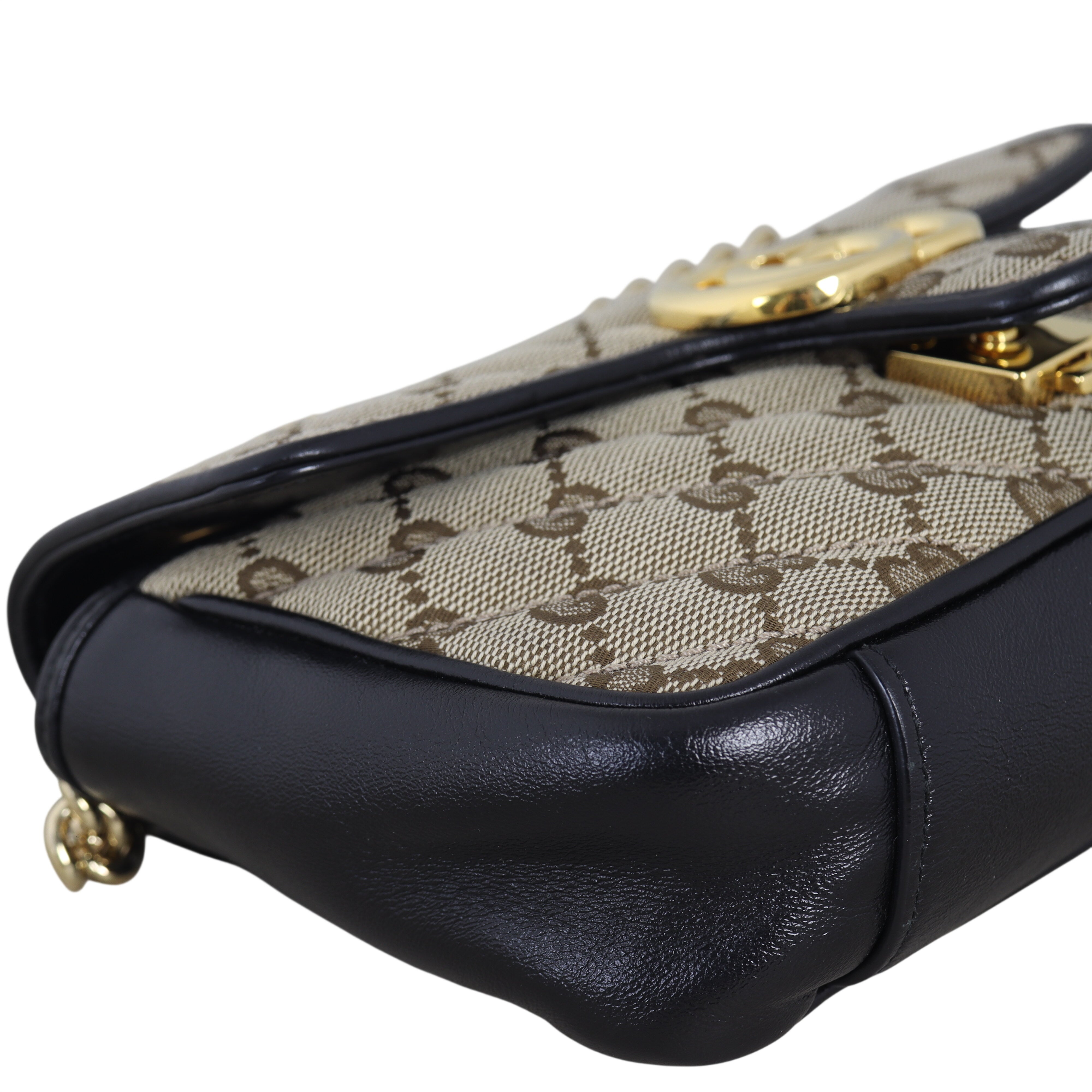 Gucci GG Canvas Marmont Diagonal Small Shoulder Bag