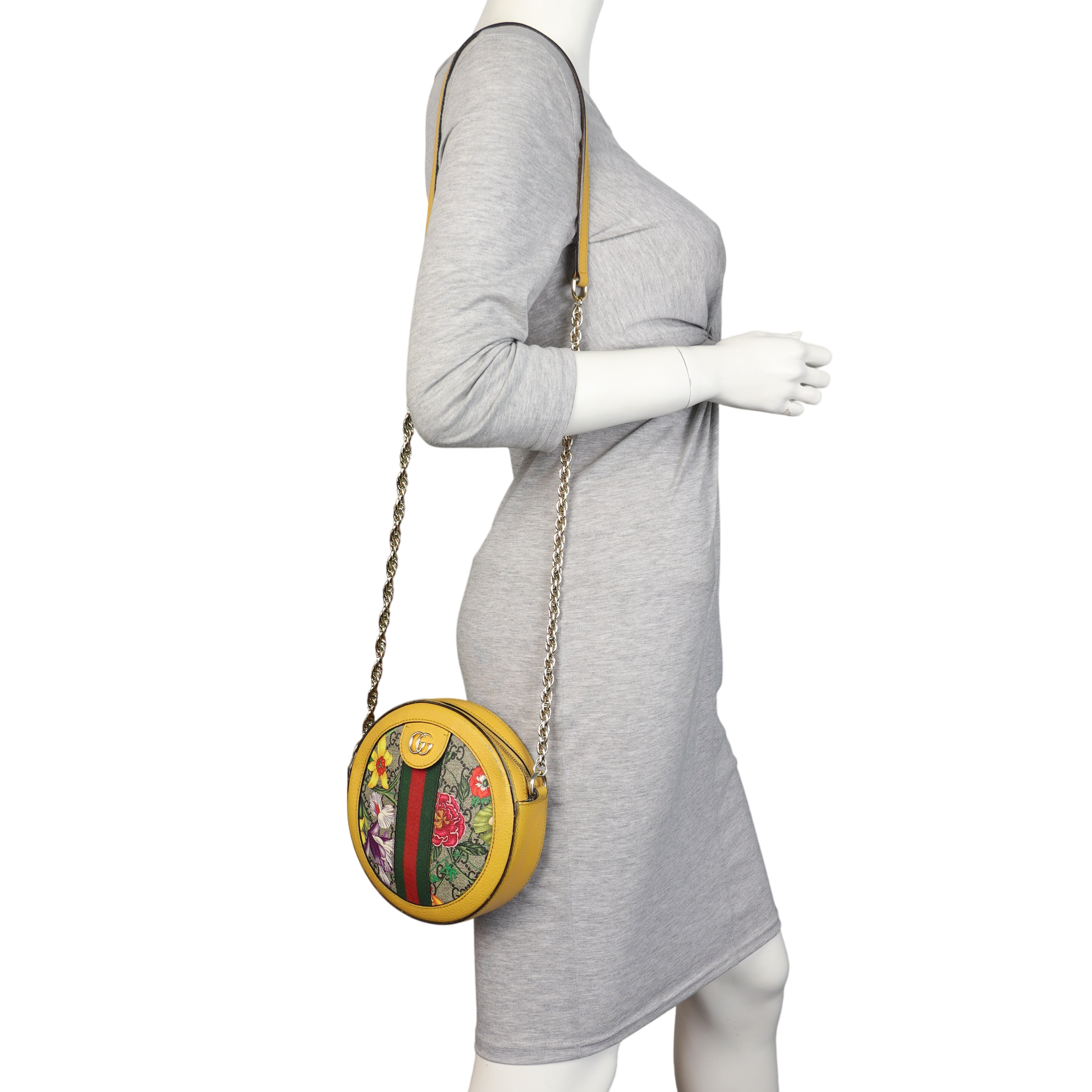 Gucci Flora Ophidia Round Mini Shoulder Bag