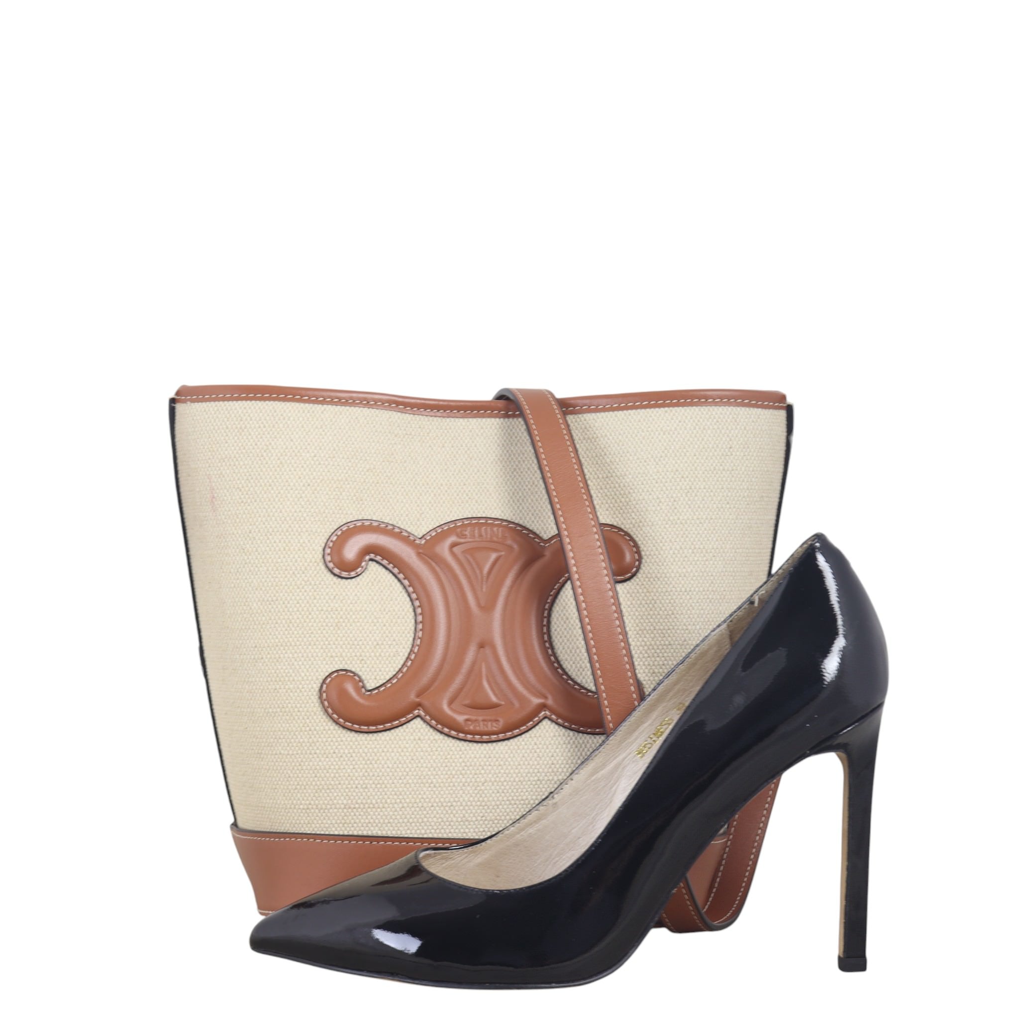 Celine Triomphe Bucket Bag Canvas