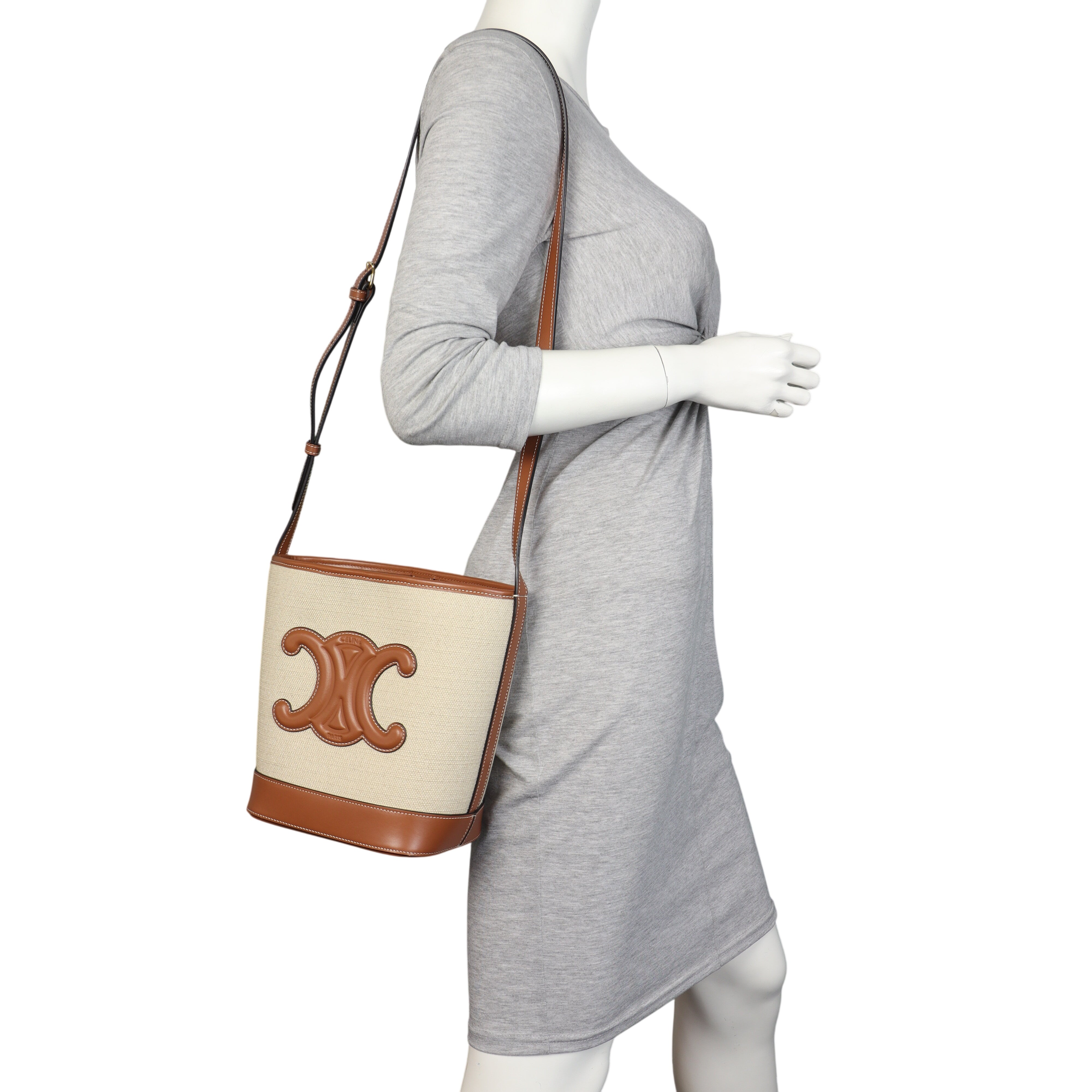 Celine Triomphe Bucket Bag Canvas