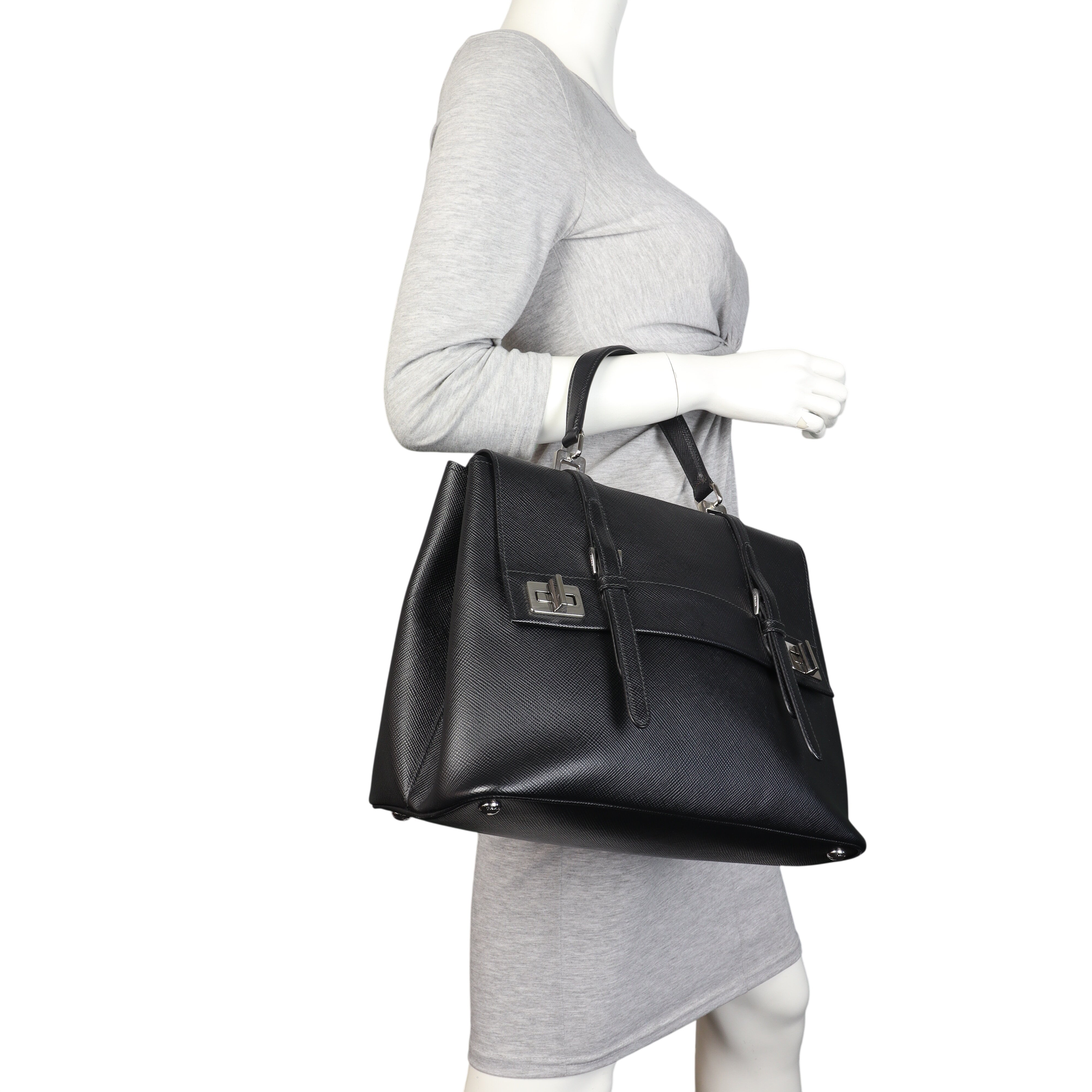 Prada Saffiano Cuir Top Handle Tote