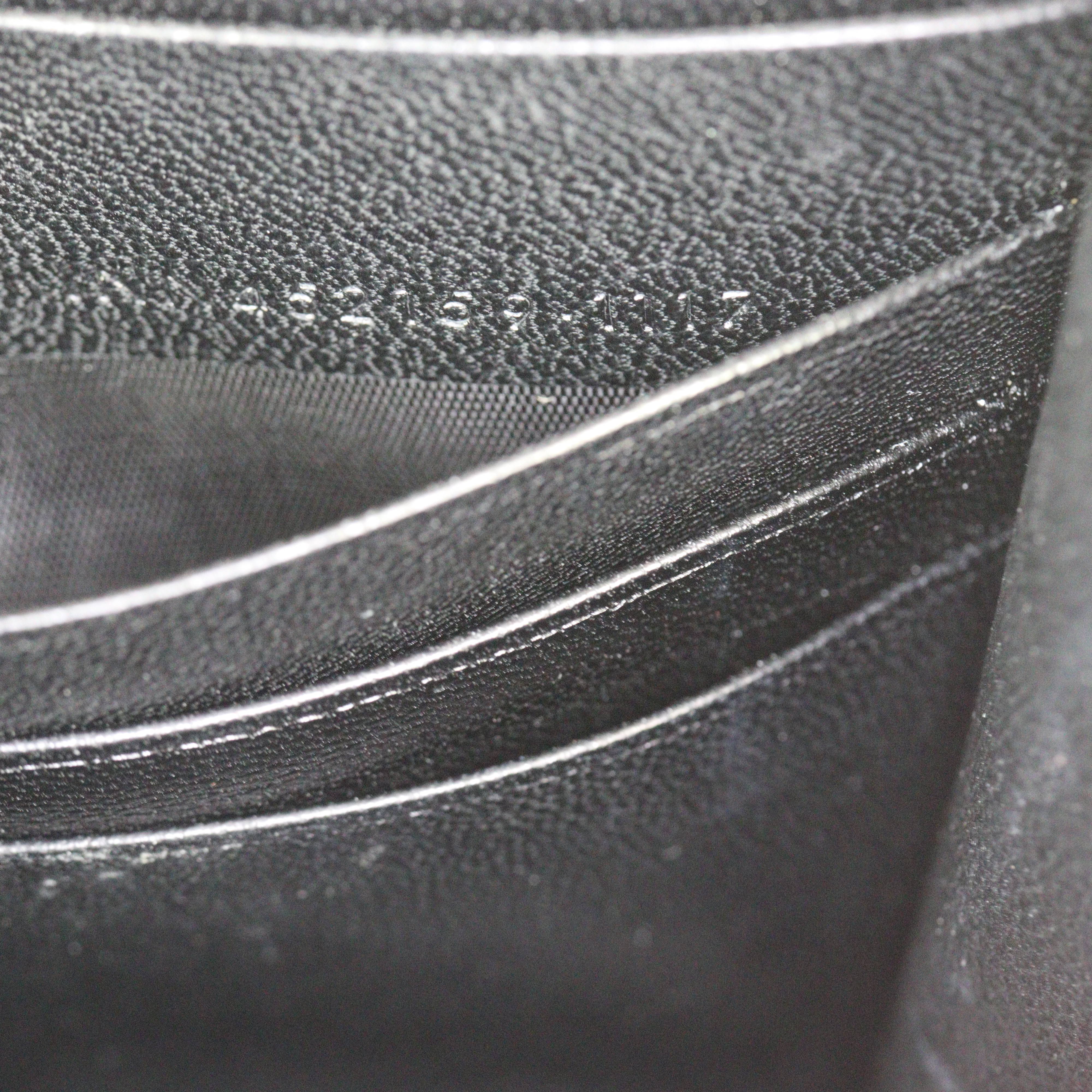 Saint Laurent Kate Tassel Chain Wallet Croc-Embossed