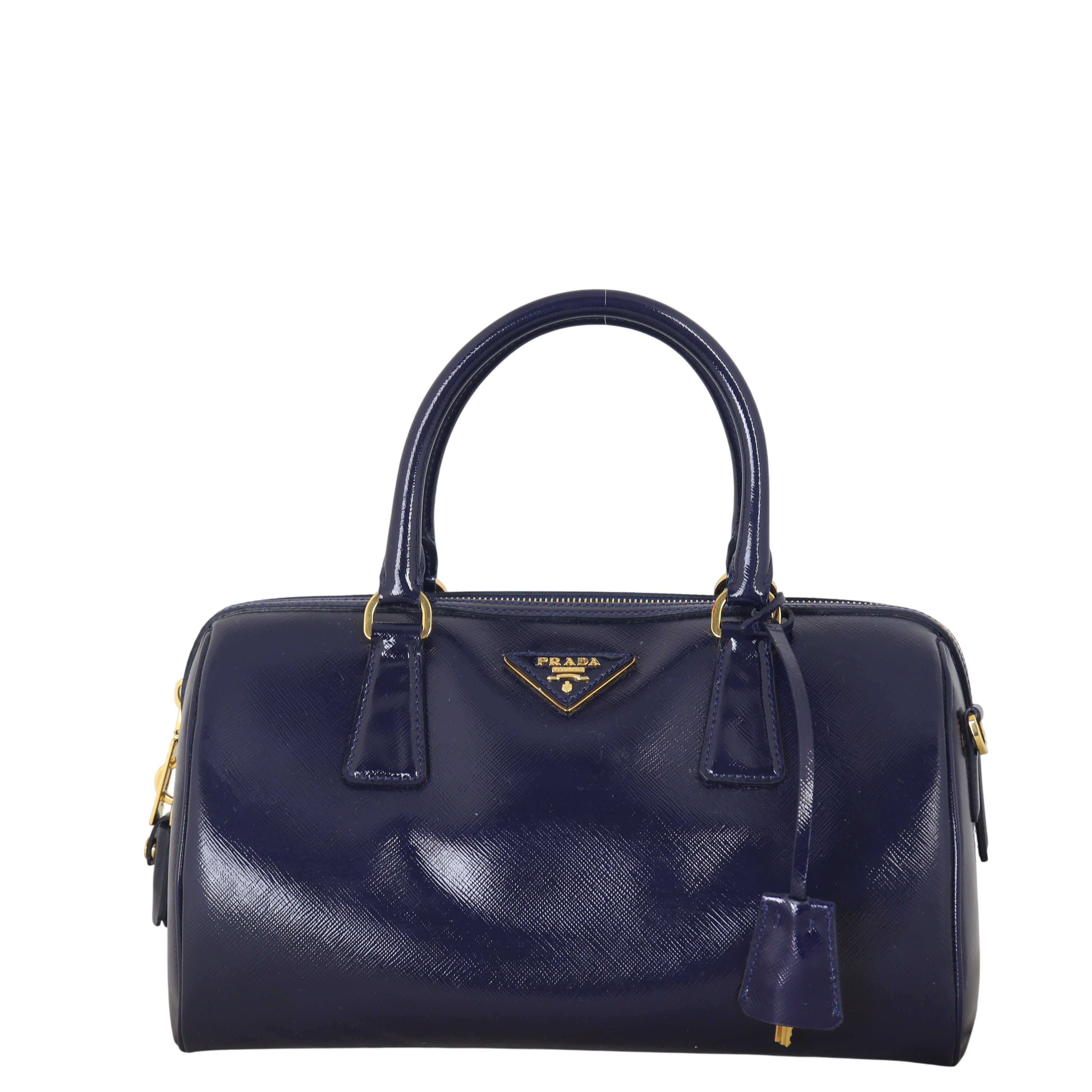 Prada Saffiano Vernice Bauletto Bag
