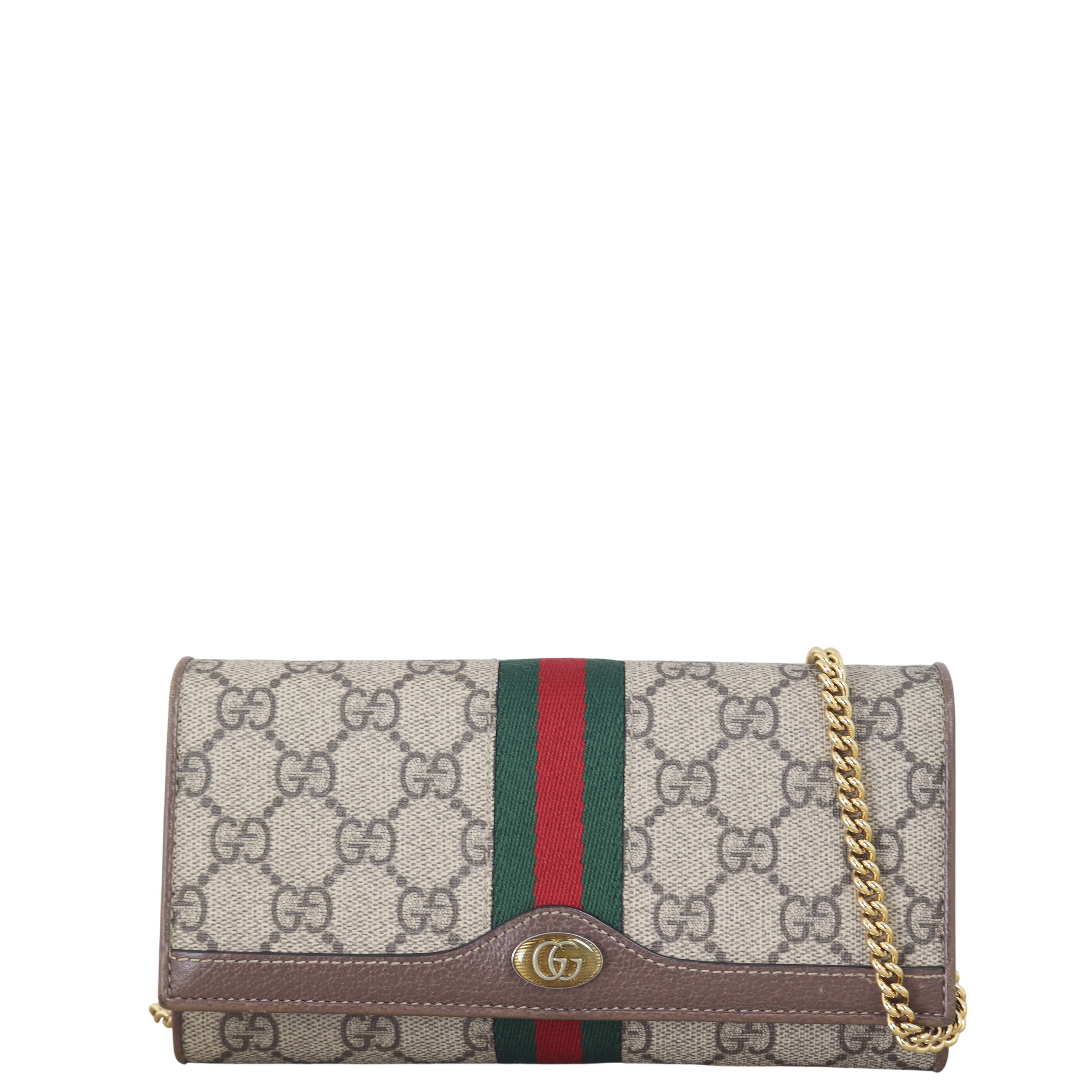 Gucci Ophidia GG Supreme Wallet on Chain