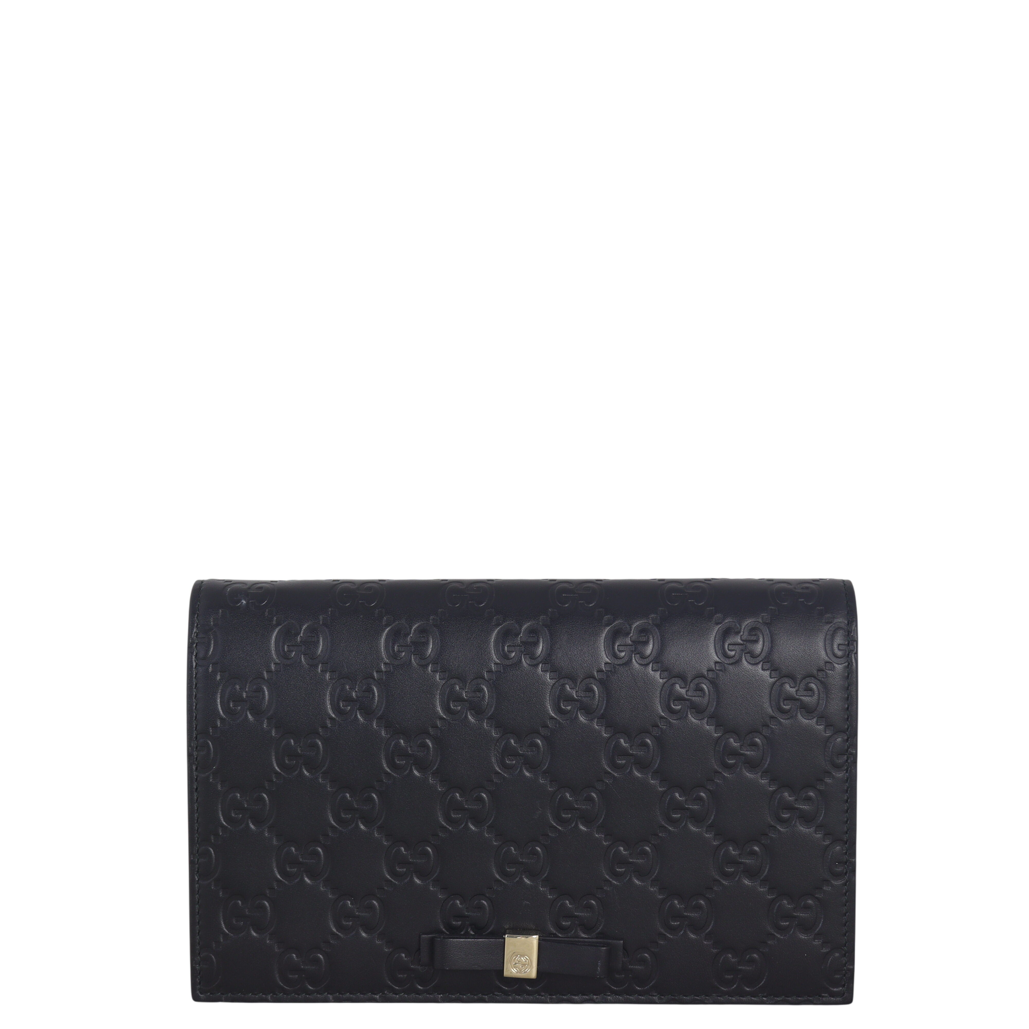 Gucci Guccissima Bow Wallet on Chain