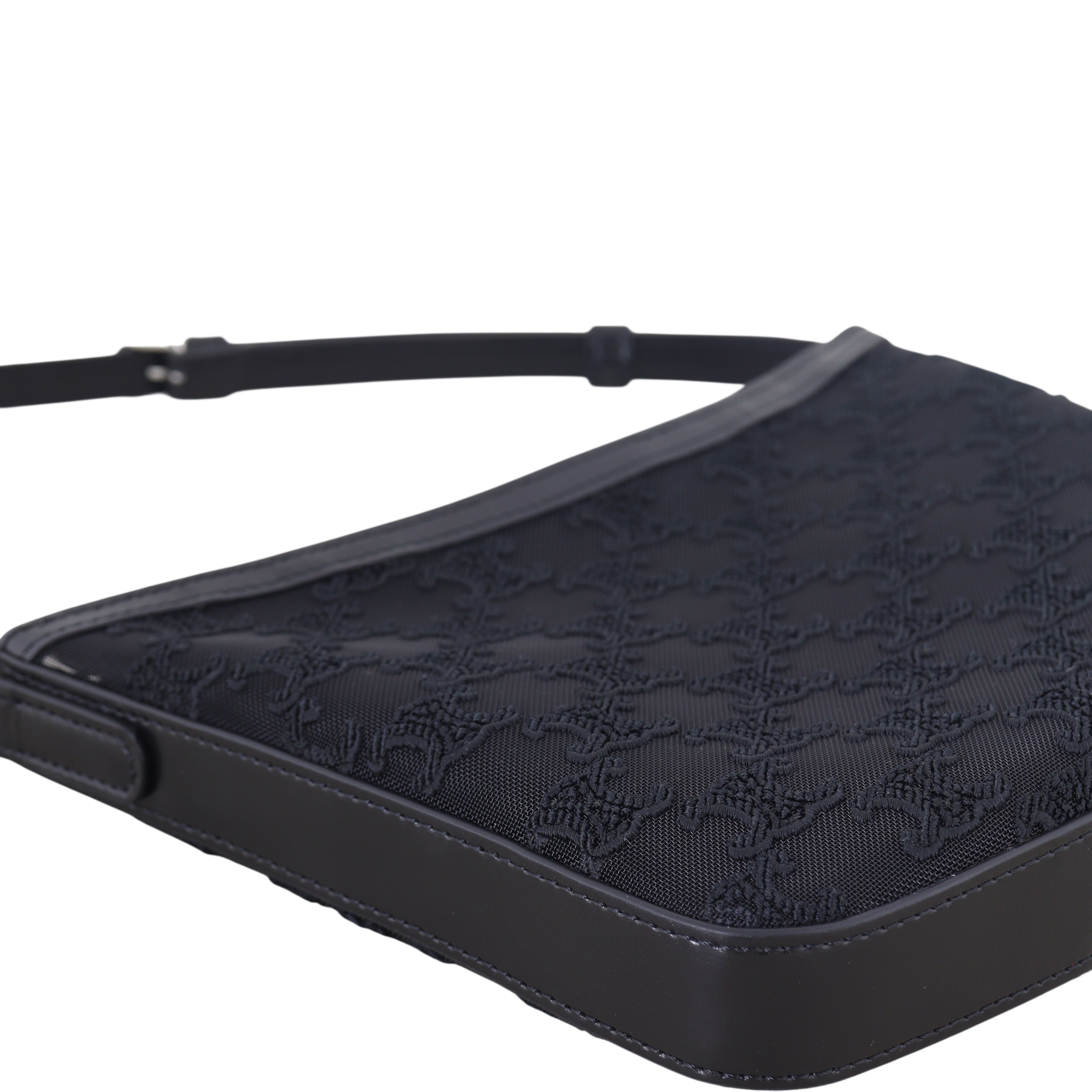 Celine Croque Medium Tulle Leather Hobo