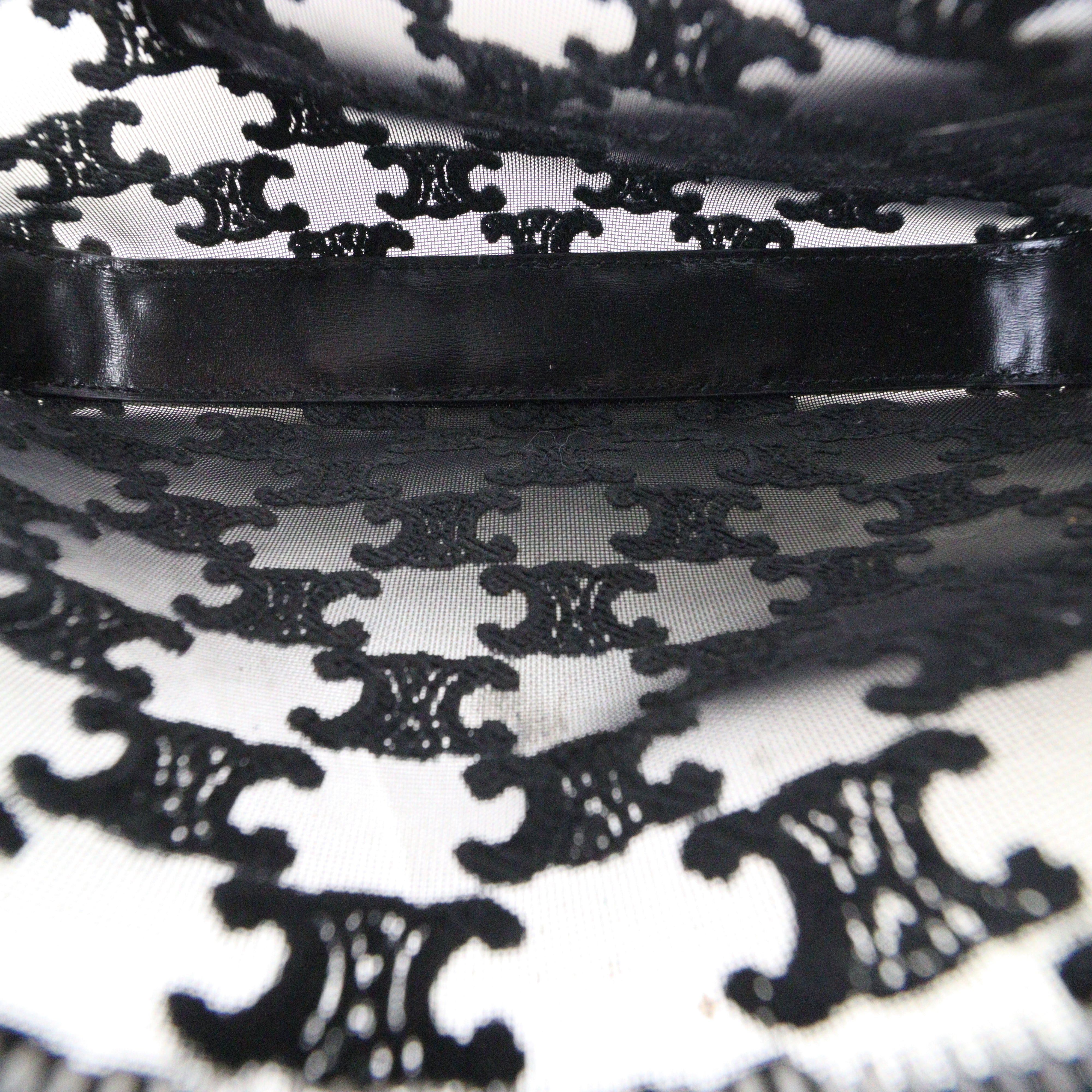 Celine Croque Medium Tulle Leather Hobo