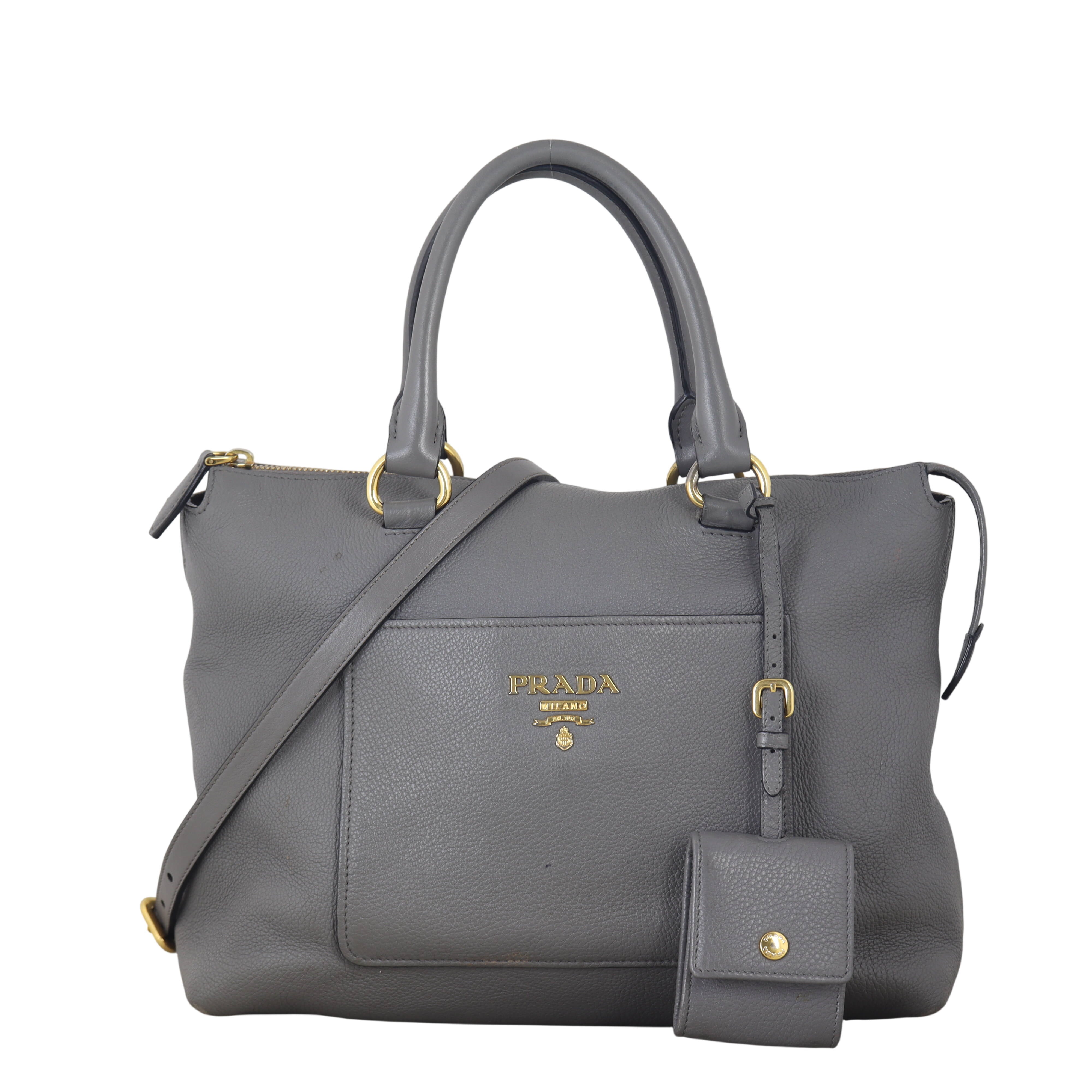 Prada Vitello Daino Zip Tote