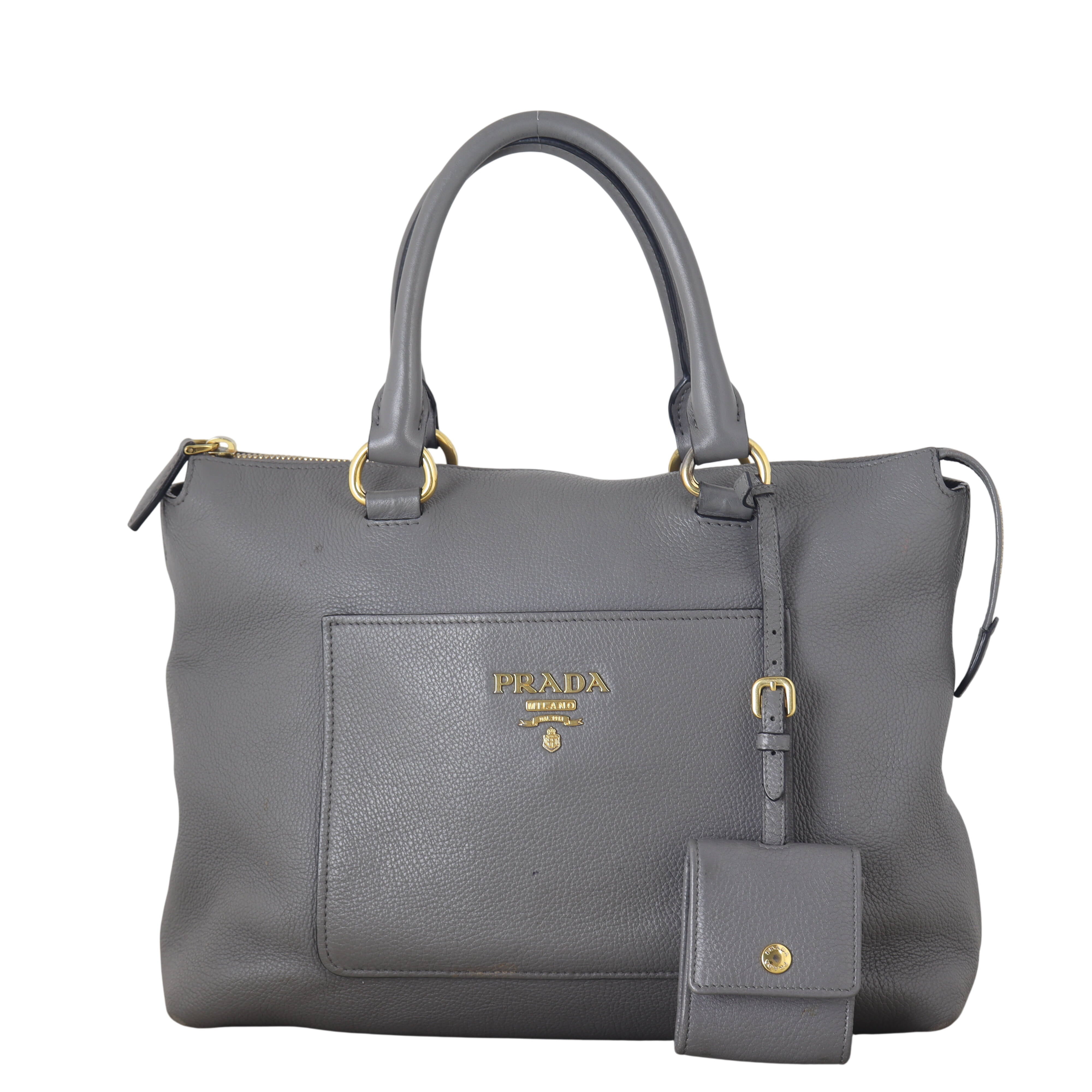 Prada Vitello Daino Zip Tote